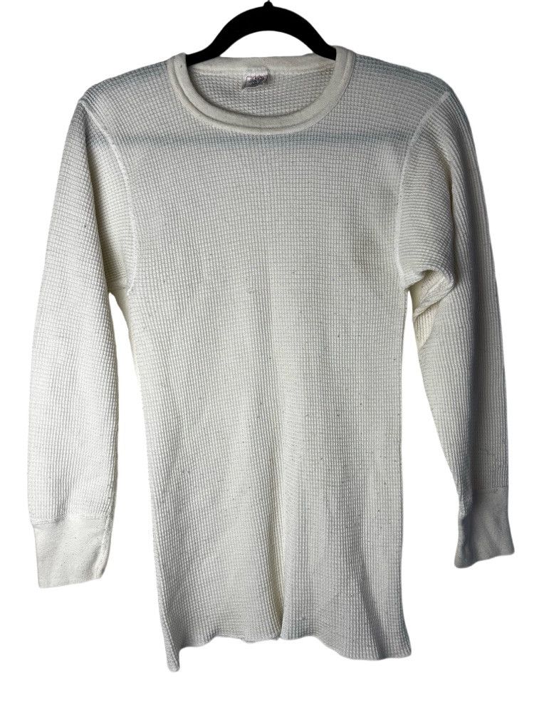 Vintage Vintage 1980's J.E. Morgan White Long Johns Thermal Shirt Size US L / EU 52-54 / 3 - 1 Thumbnail