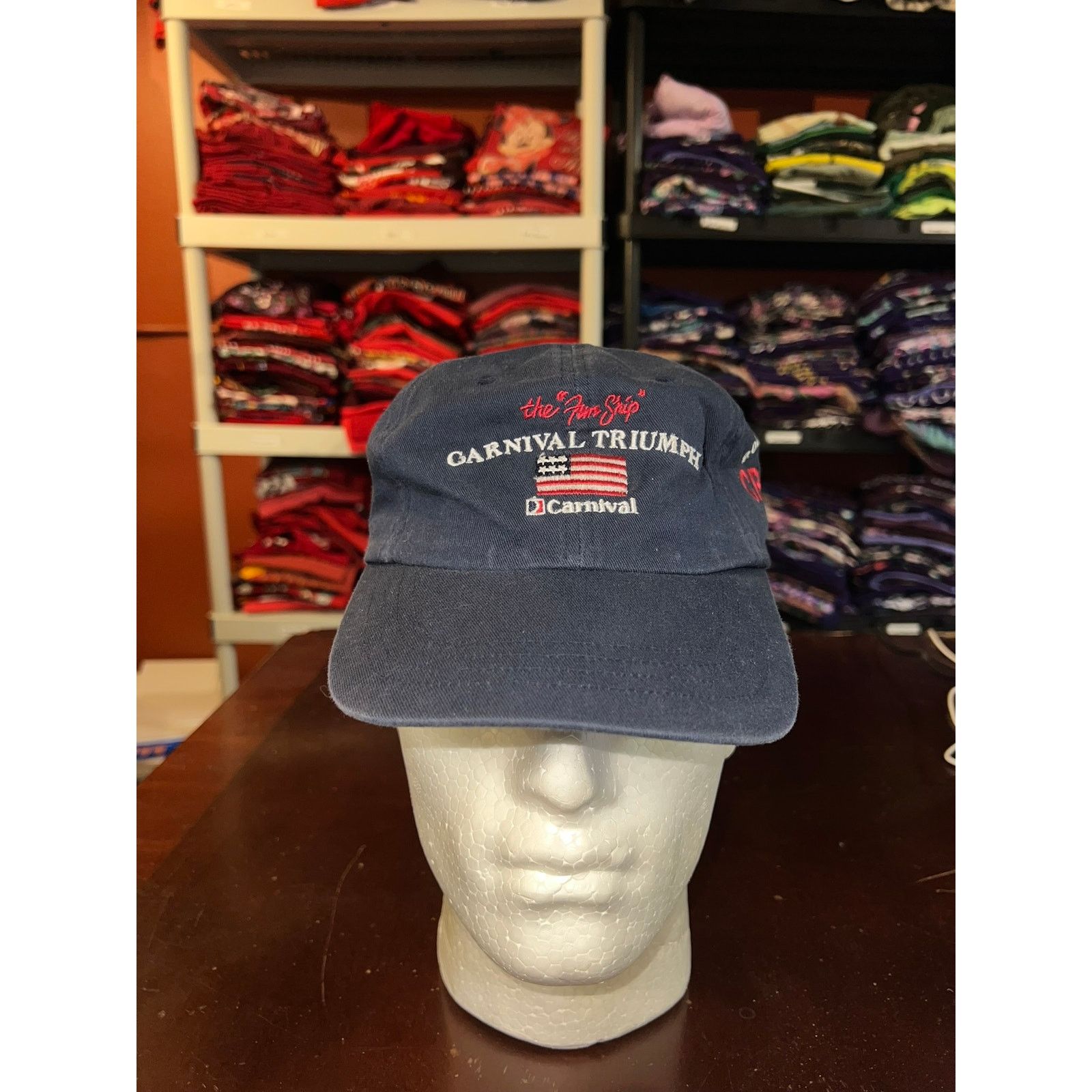 Vintage Vintage Carnival Hat The Fun Ship Triumph 2001 02 Crew Cap Size ONE SIZE - 1 Thumbnail
