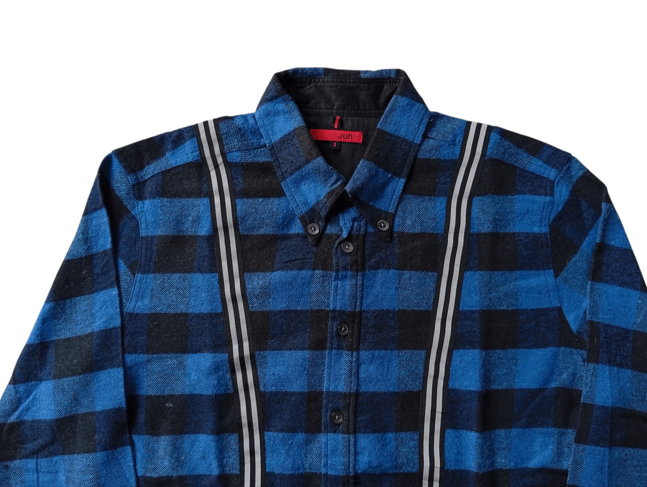 Jun Takahashi Jun Red suspended gimmick flanel shirt Size US L / EU 52-54 / 3 - 2 Thumbnail