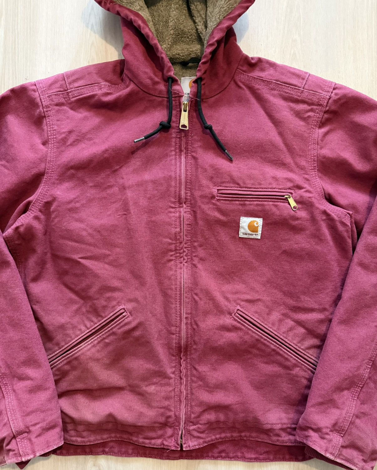 Carhartt Y2K Carhartt WJ141 RBY Sherpa Hooded Sz XS WJ141 RBY RUBY Size XS / US 0-2 / IT 36-38 - 2 Thumbnail