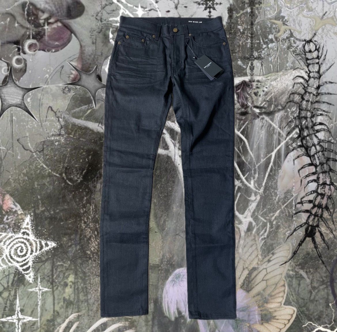 Saint Laurent Waxed Jeans | Grailed