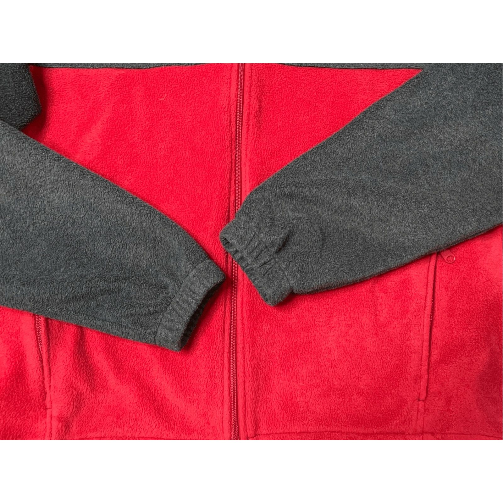 Columbia Columbia Steen Mountain Red Grey Zip Up Fleece Jacket XL Size US XL / EU 56 / 4 - 5 Thumbnail