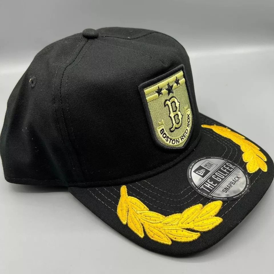 New Era Boston Red Sox Hat Men Military Patch The Golfer Snap Back Size ONE SIZE - 3 Thumbnail