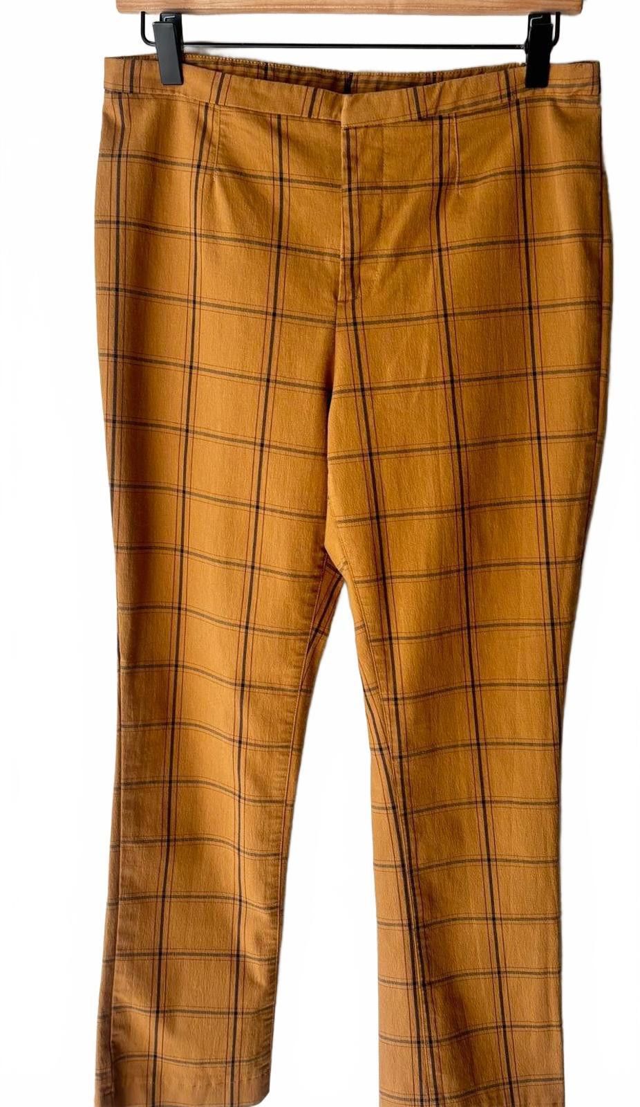 Free People Free People Pants in Mustard Plaid Size 28" / US 6 / IT 42 - 1 Thumbnail