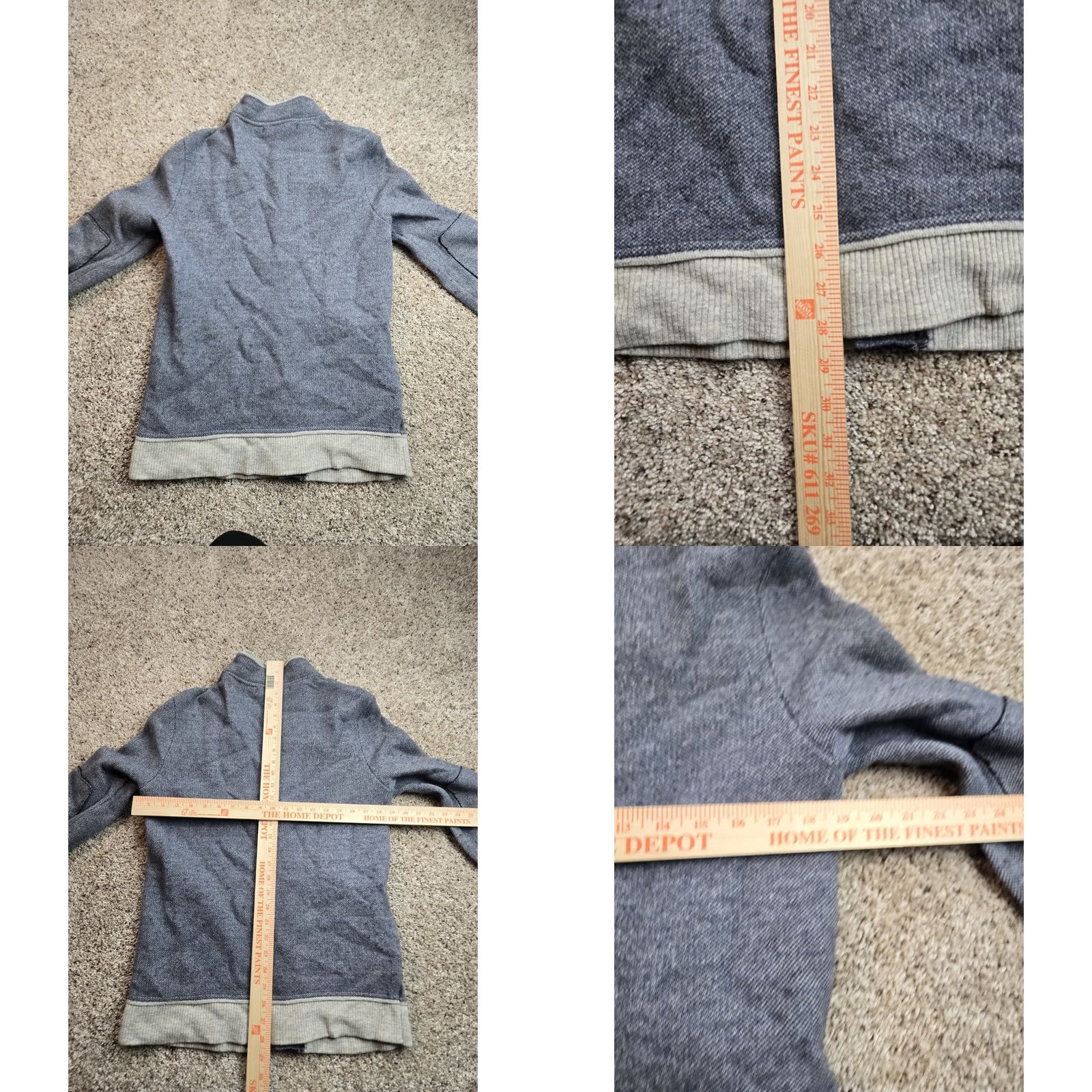 Vintage Emozioni Uomo Sweater Jacket Mens Small Blue Button Up Military Style Italy (Knitted Knit) Pants? Size US S / EU 44-46 / 1 - 9 Thumbnail