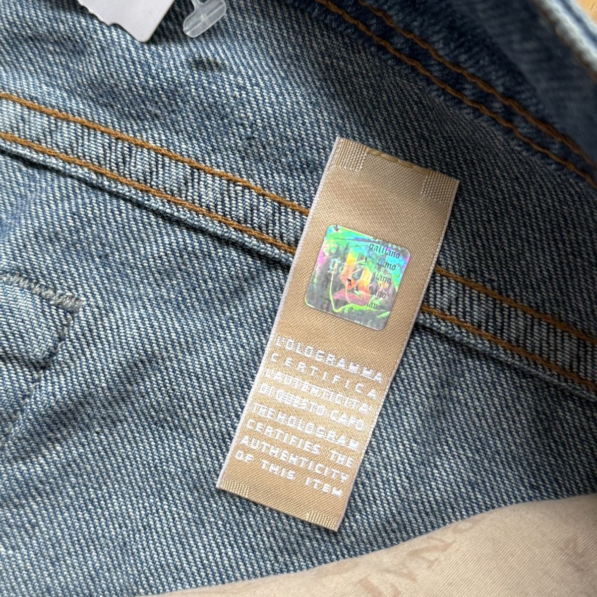 John Galliano 📌 NEW John Galliano Y2K 00s Big Logo Straight Jeans Size 25" / US 0 / IT 36 - 16 Thumbnail