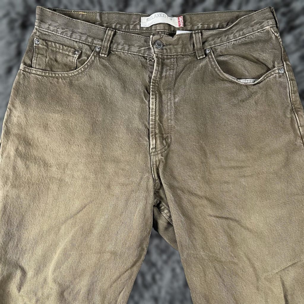 Levi's VINTAGE Levi's 550 Jeans Mens 36x32 Brown Relaxed Tapered Cotton USA 550 Model Mens Regular Inseam 32 VTG Size US 36 / EU 52 - 1 Thumbnail