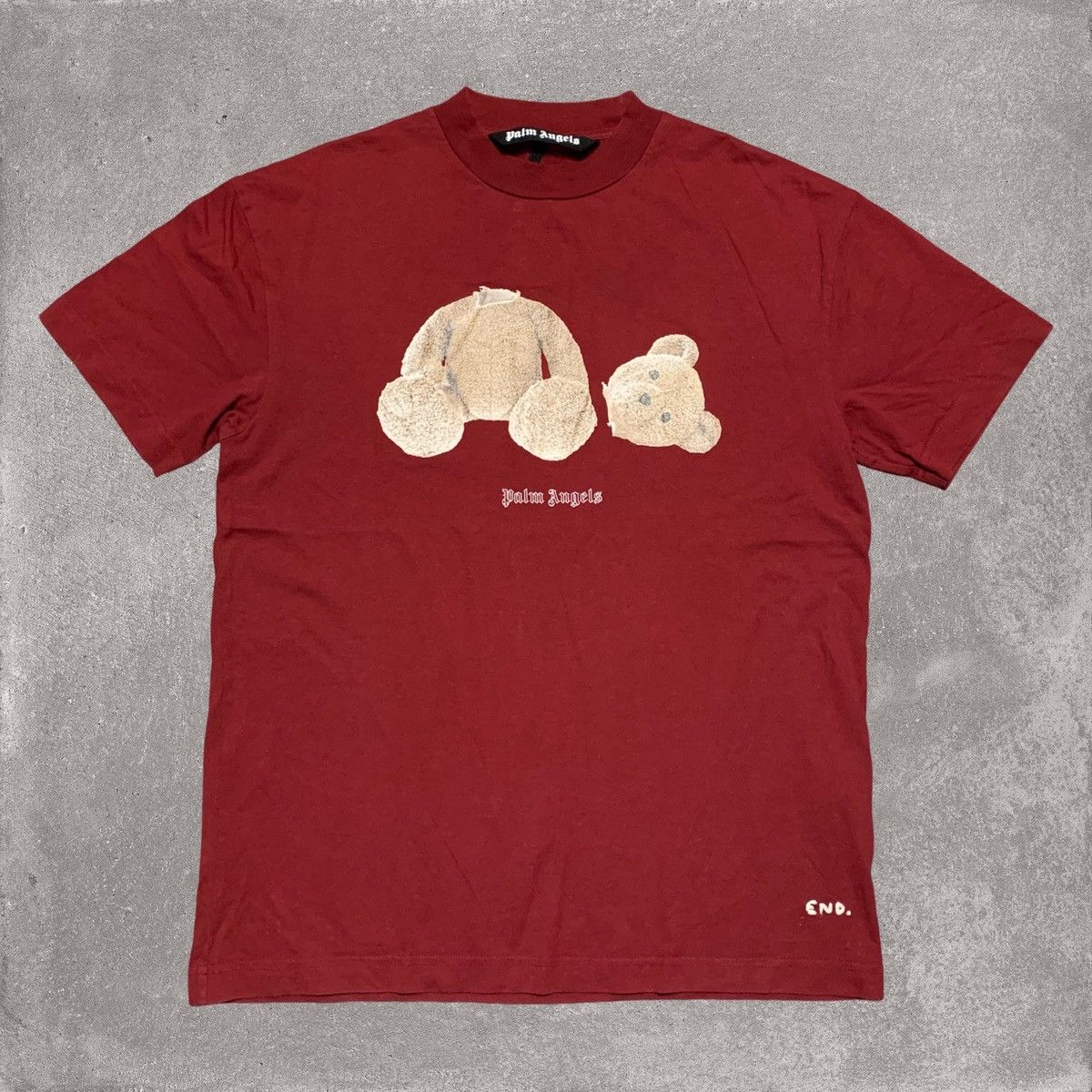 Palm Angels Palm Angels Medium Tee END Bear Rose Burgundy Red T-Shirt Size US M / EU 48-50 / 2 - 1 Thumbnail