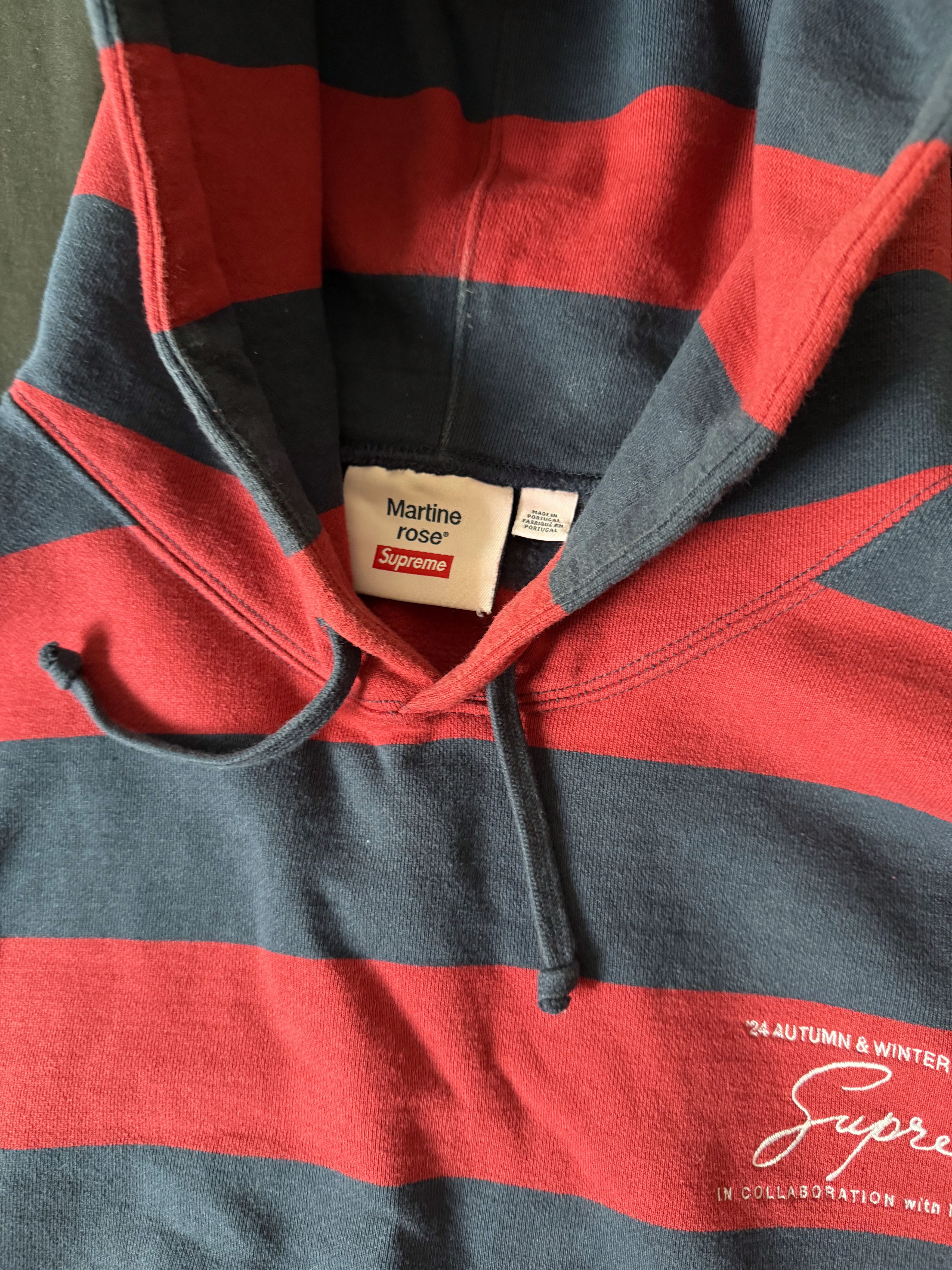 Supreme Supreme x Martine Rose Hooded Sweatshirt 'Stripe Size US XL / EU 56 / 4 - 2 Thumbnail