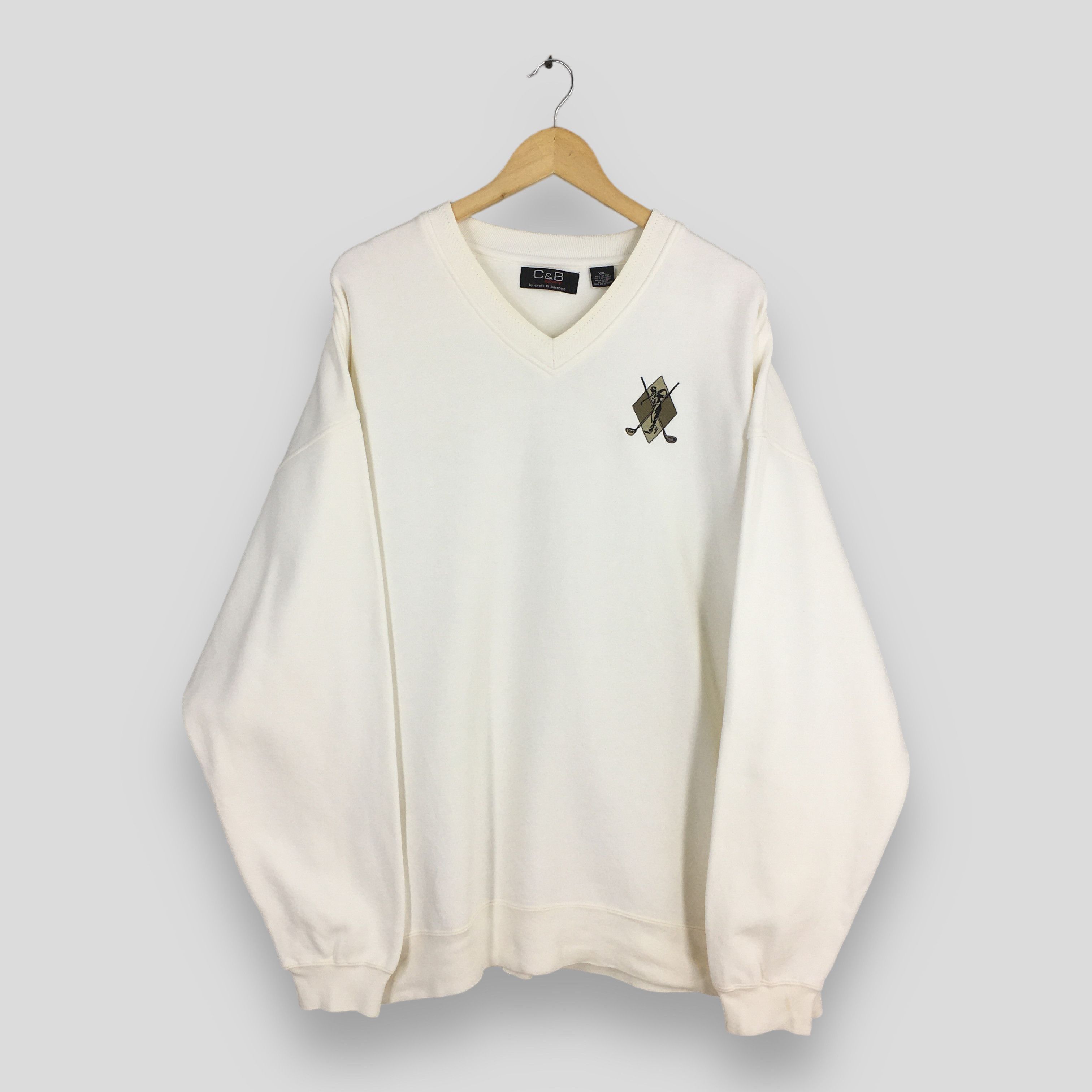 Croft & Barrow Vintage Croft & Barrow Golf White Sweatshirt XXLarge Size US XXL / EU 58 / 5 - 1 Thumbnail