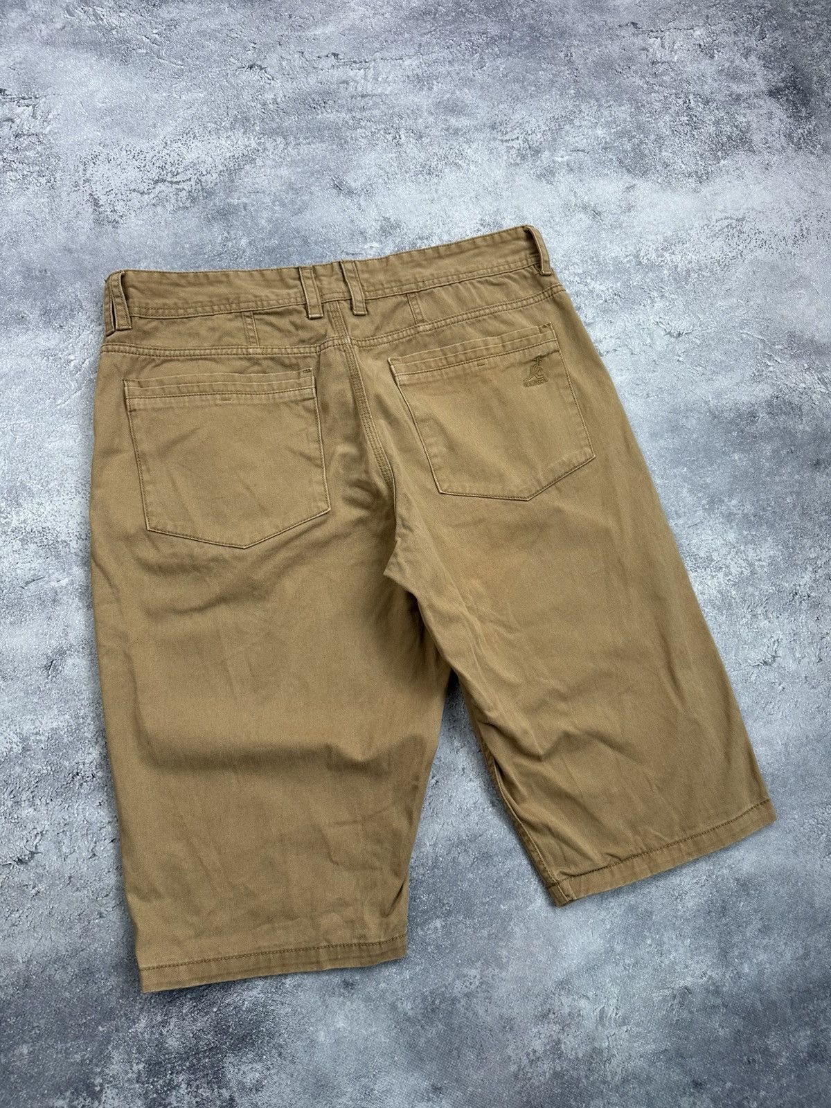 Kangol Vintage Kangol Rap Shorts Beige Rare Y2K Embroidered Logo Size US 34 / EU 50 - 2 Thumbnail