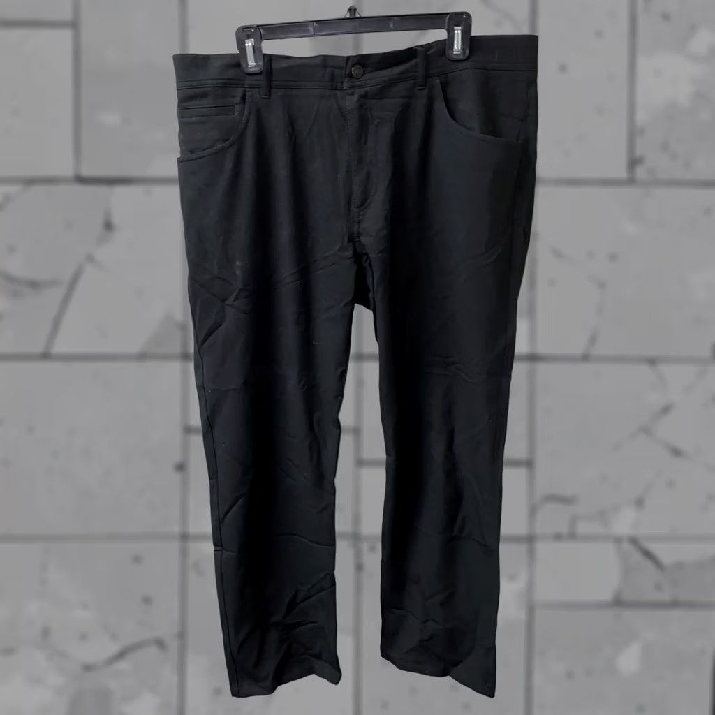 Vintage Alberto Mens Black Modern Fit Zip Fly Casual Pants - Size 36 X 34 - 38 In Size US 38 / EU 54 - 1 Thumbnail