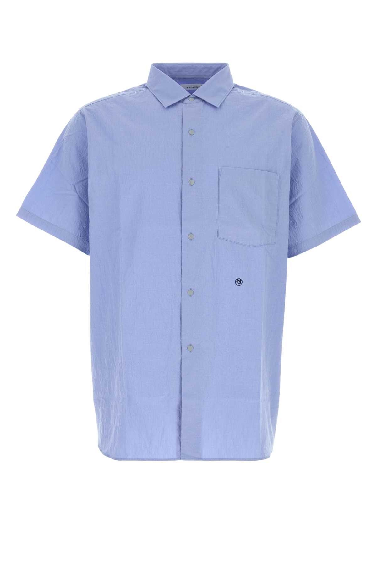 Nanamica Powder Light-Blue Cotton Blend Oversize Shirt Size US L / EU 52-54 / 3 - 1 Thumbnail