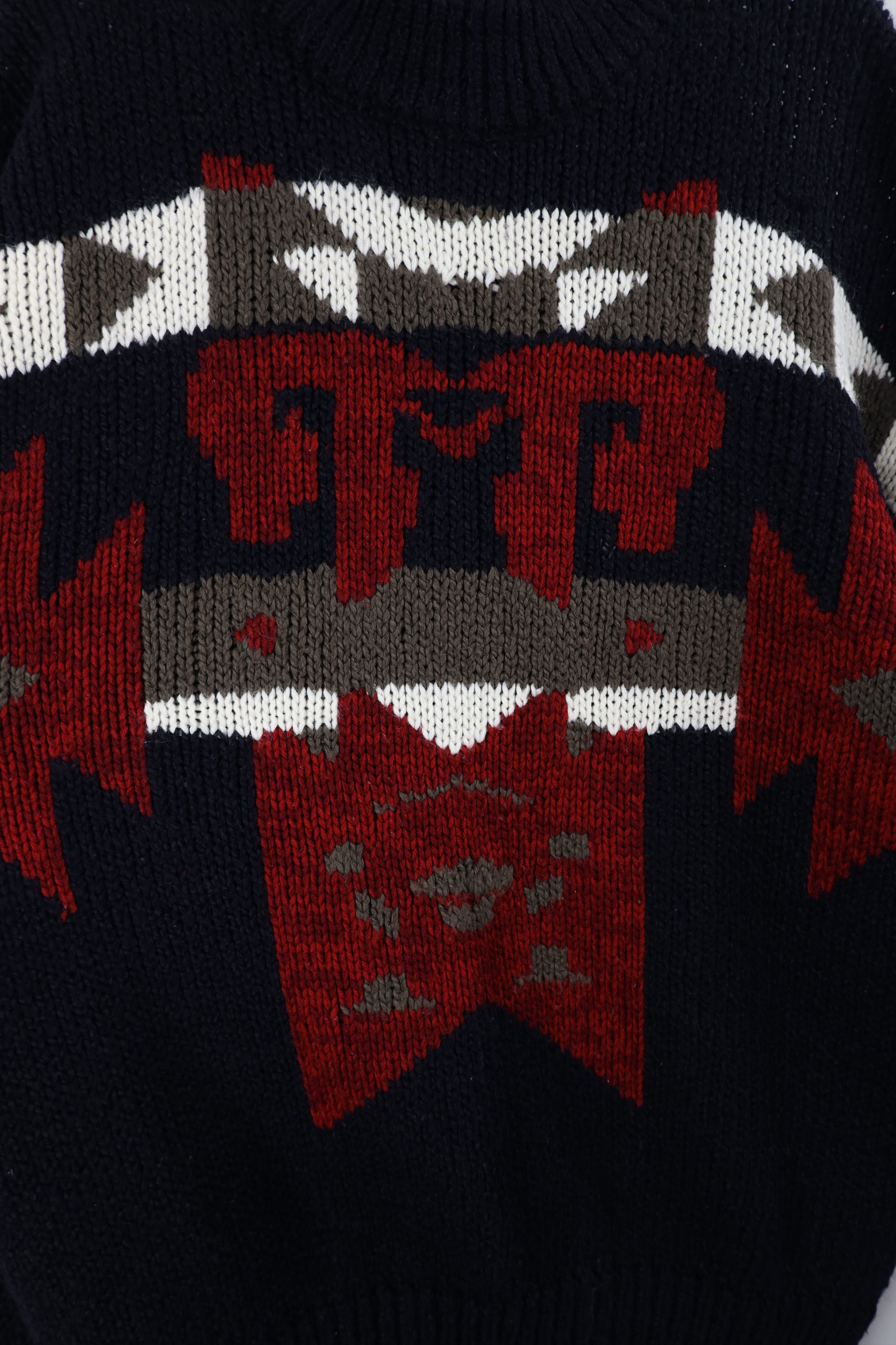Vintage Vintage 90s Streetwear Geometric Chunky Knit Sweater USA Size L / US 10 / IT 46 - 4 Thumbnail