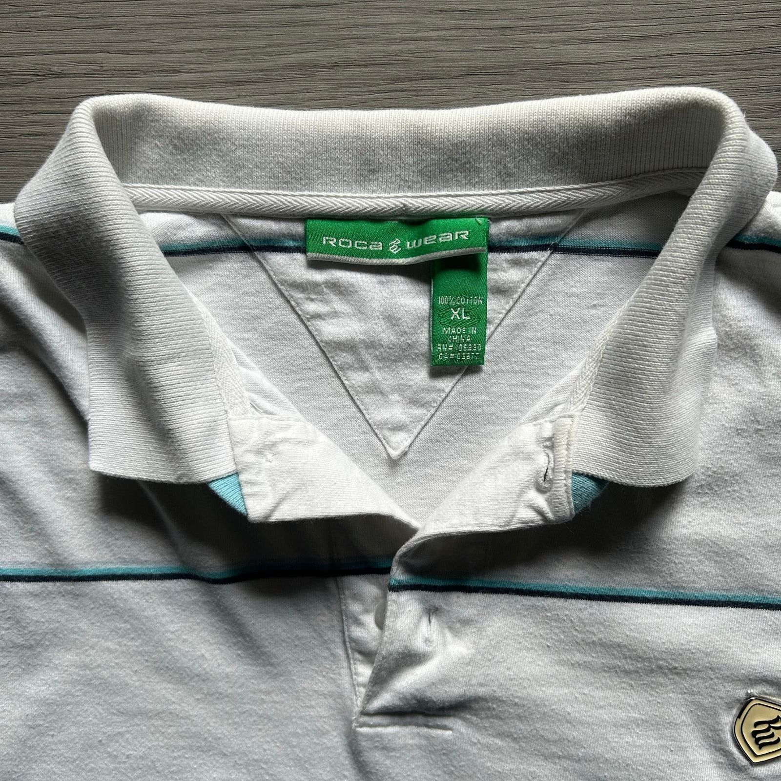 Rocawear Vintage y2k Rocawear Striped Long Sleeve Polo rugby Shirt Size US XL / EU 56 / 4 - 2 Thumbnail
