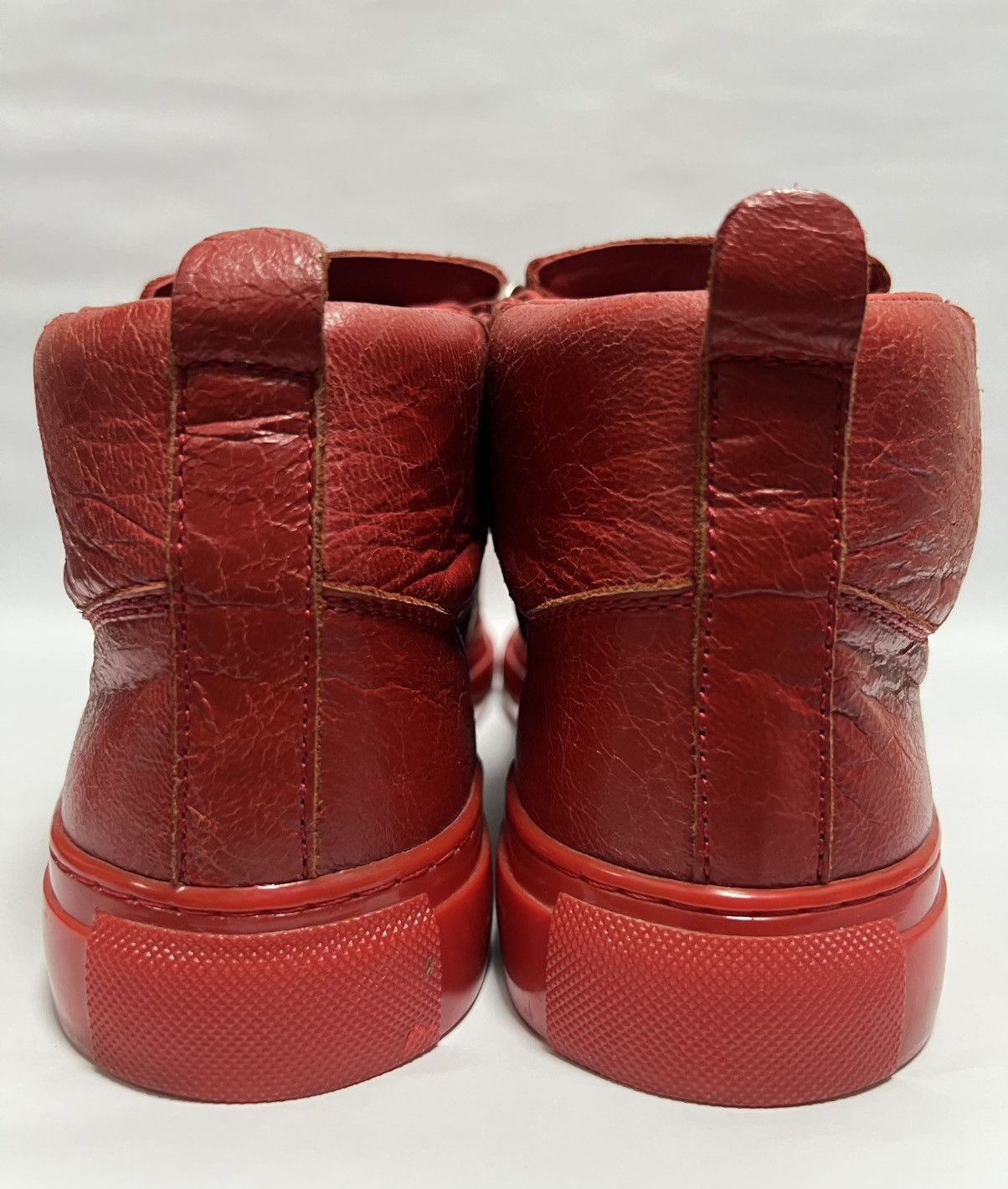 Balenciaga Balenciaga - Arena Red Leather High Top Sneakers Size US 7 / EU 40 - 7 Thumbnail