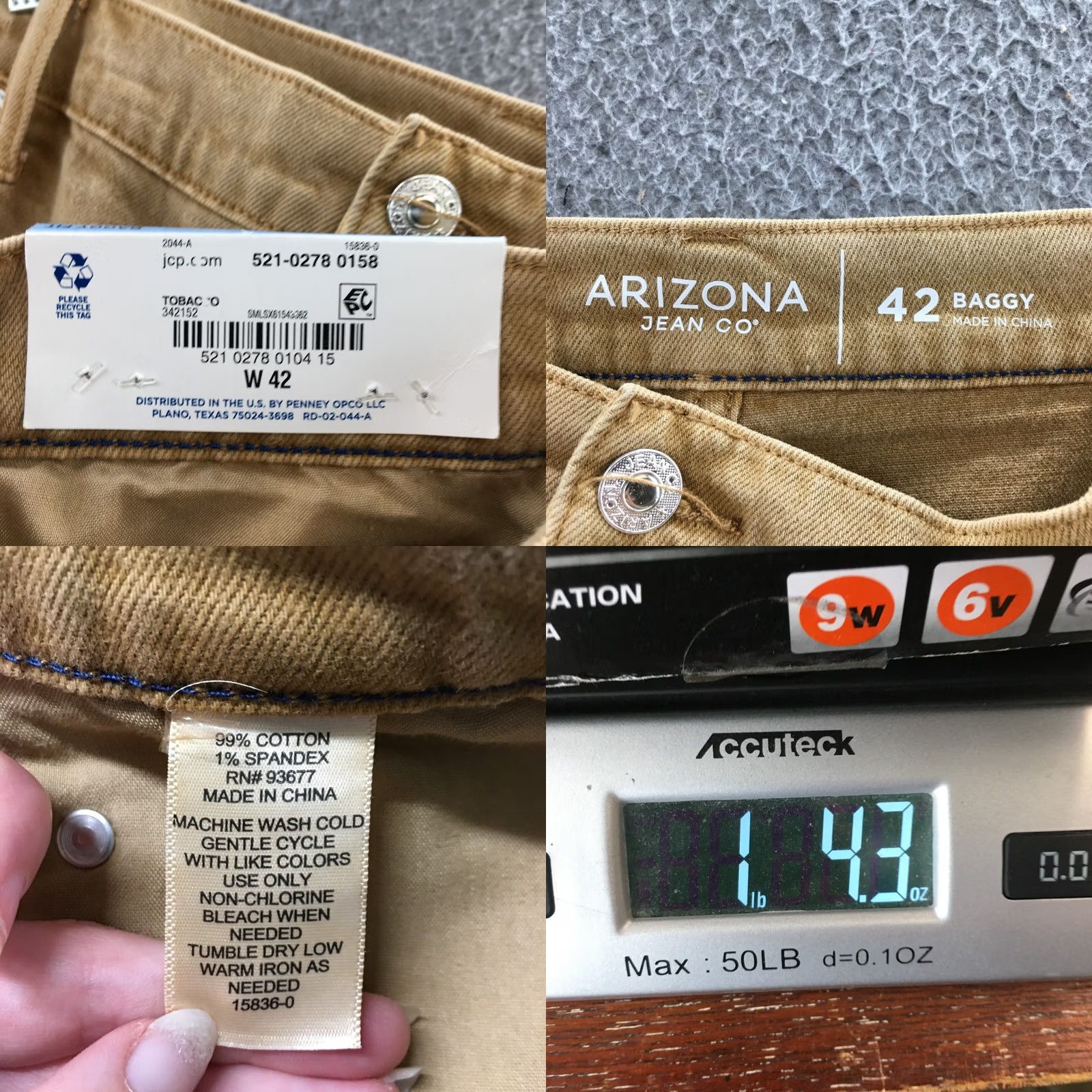 Vintage Arizona Jean Co Advance Flex 360 Shorts Mens 42 Brown Hi-Rise Bermuda 5-Pocket Regular 10in Inseam NEW Size US 42 / EU 58 - 10 Thumbnail