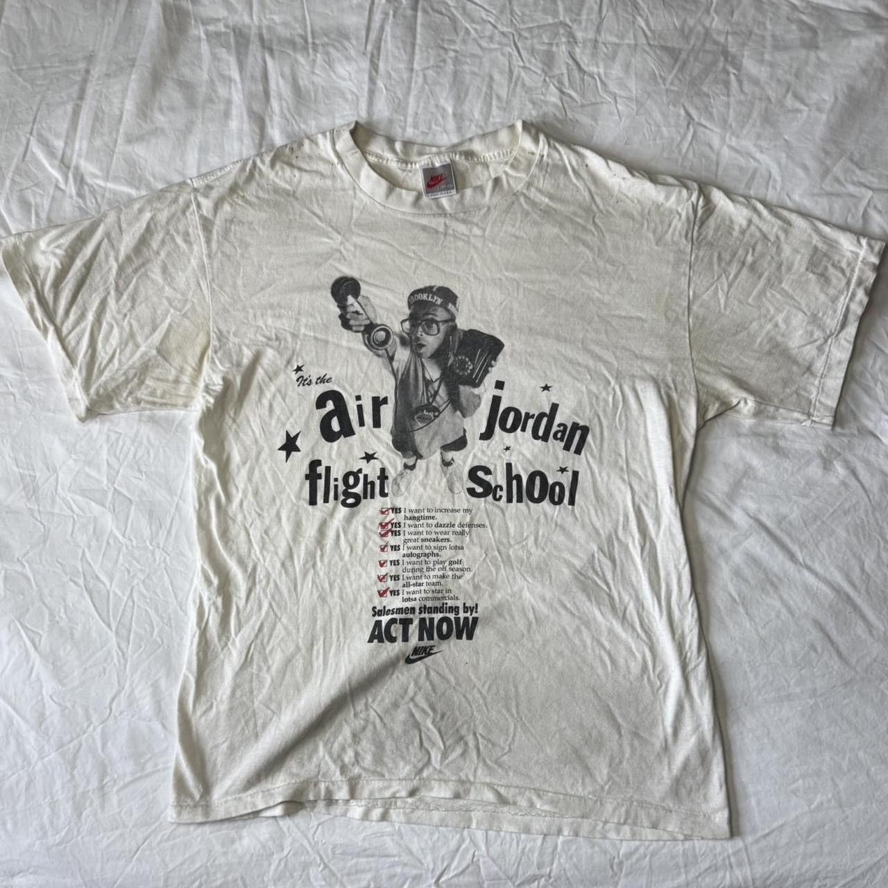 Nike 90s Air Jordan x Nike Flight School T-Shirt Size US L / EU 52-54 / 3 - 1 Thumbnail