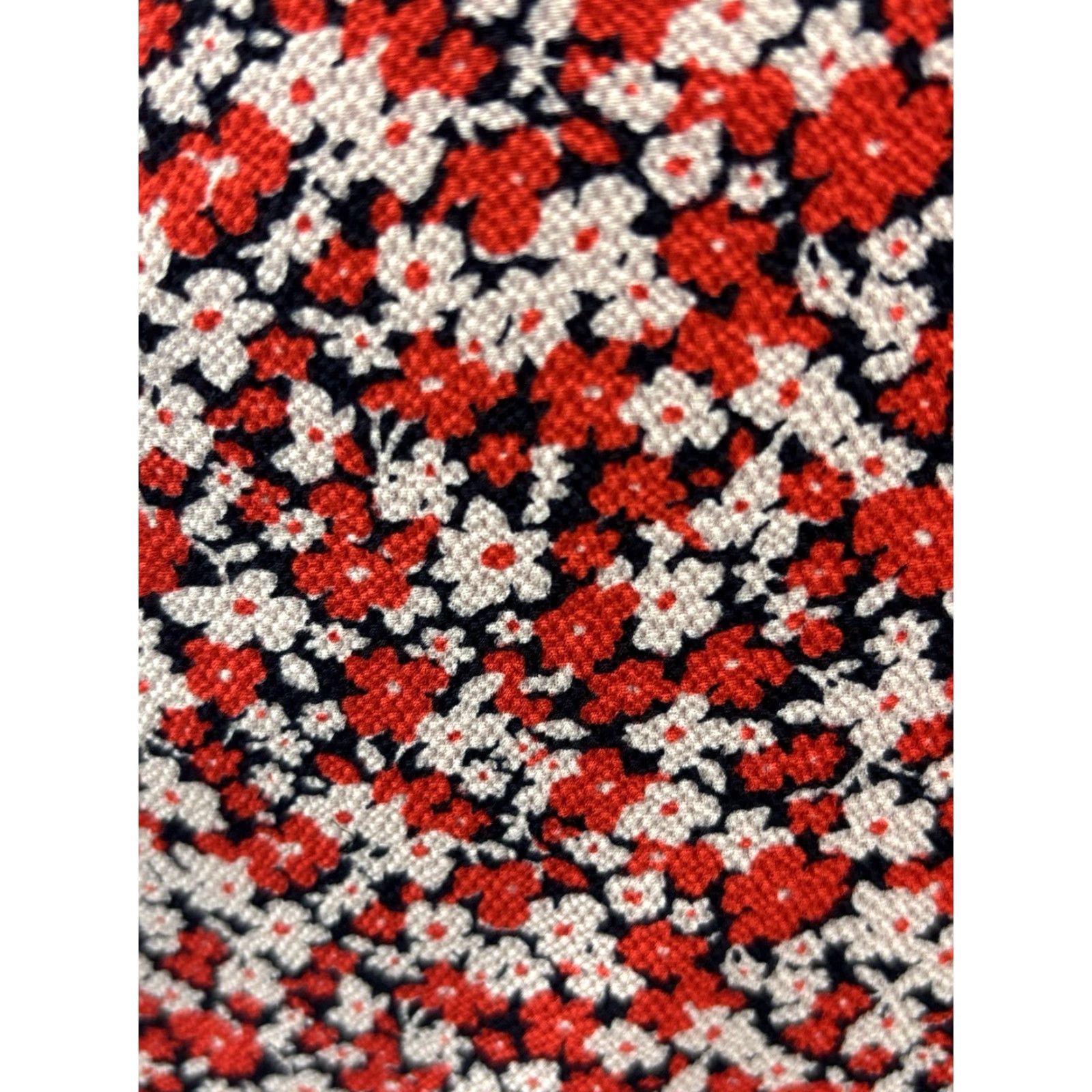 Ralph Lauren Lauren Ralph Lauren Dress Women 8 Sleeveless Red Floral Crepe Ditsy Knee V-Neck A-Line Party Casual Size M / US 6-8 / IT 42-44 - 6 Thumbnail