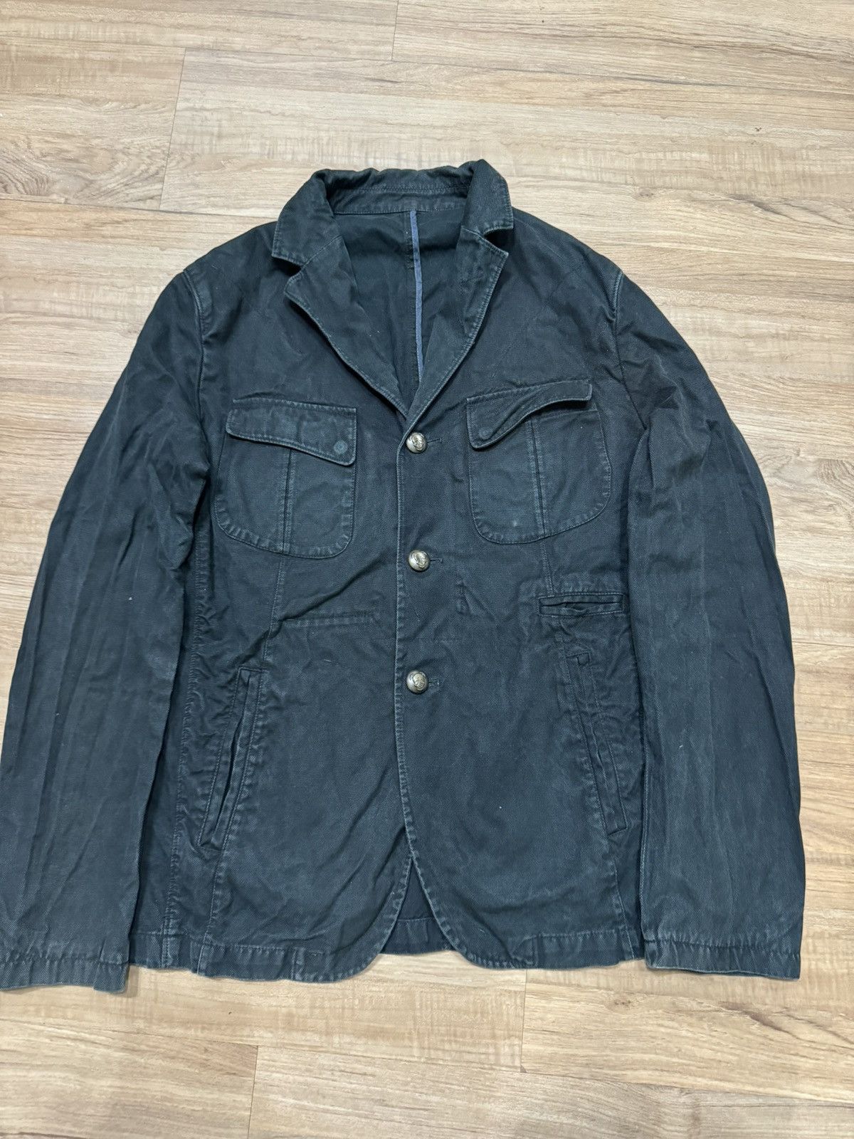image of 291295 Homme X Tessuti Sondrio Jacket in Black, Men's (Size Medium)