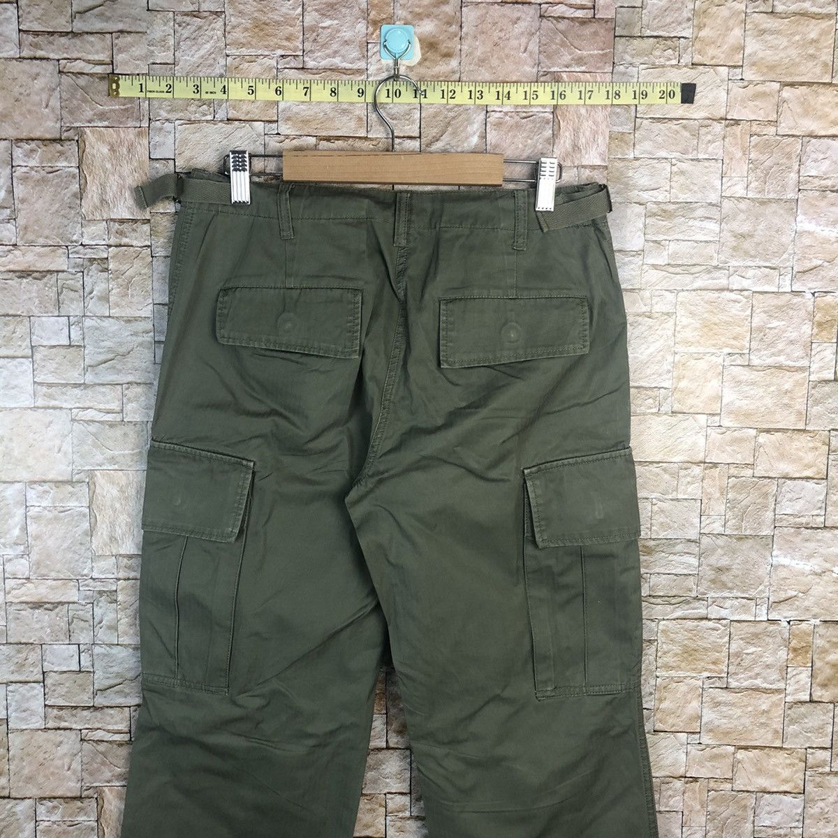 Japanese Brand Natural Beauty Basic Green Cargo Multipocket Pants #A49 Size US 28 / EU 44 - 14 Thumbnail