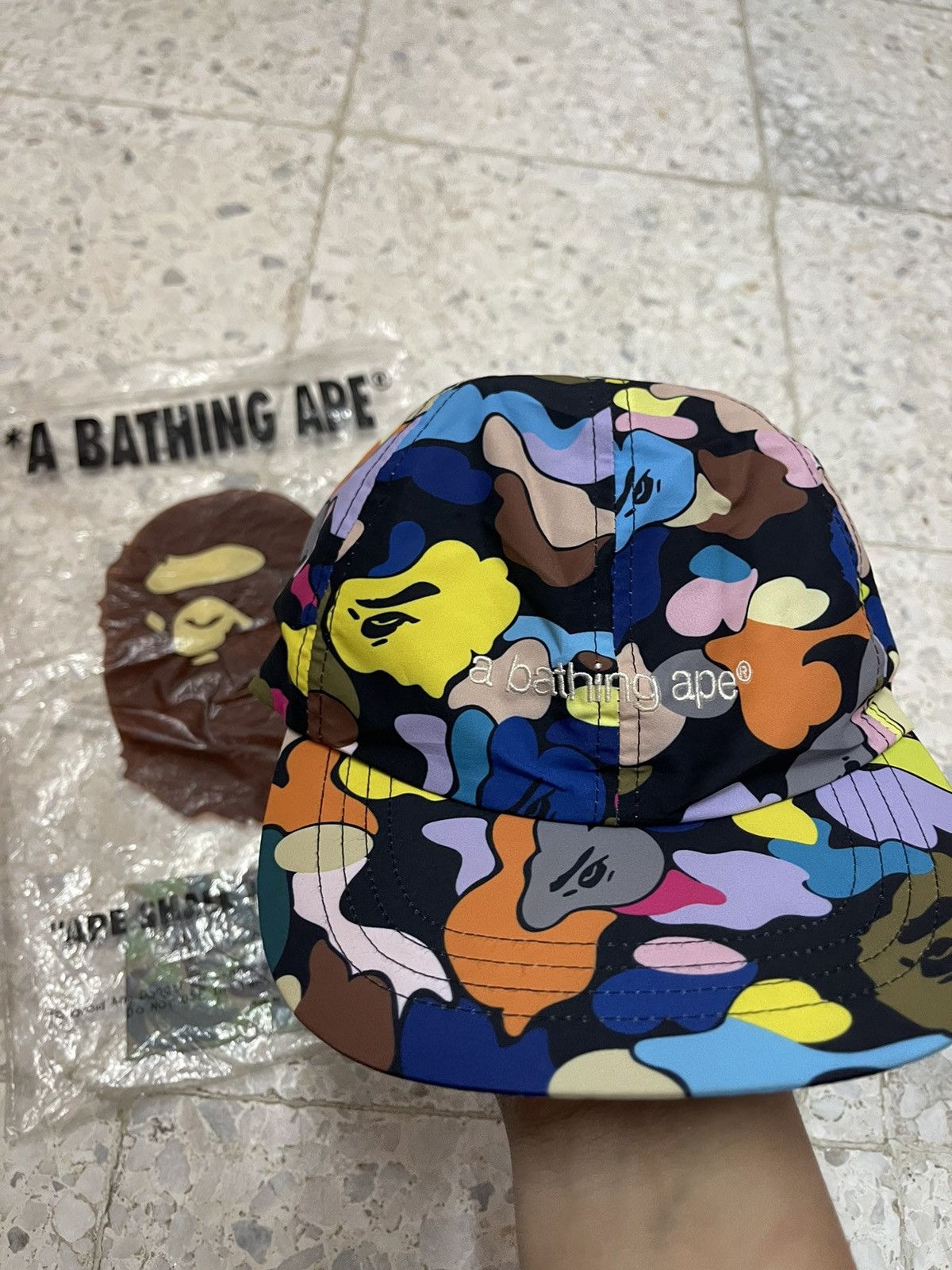 Bape A Bathing Ape Multicamo Cap Bape Size ONE SIZE - 4 Thumbnail