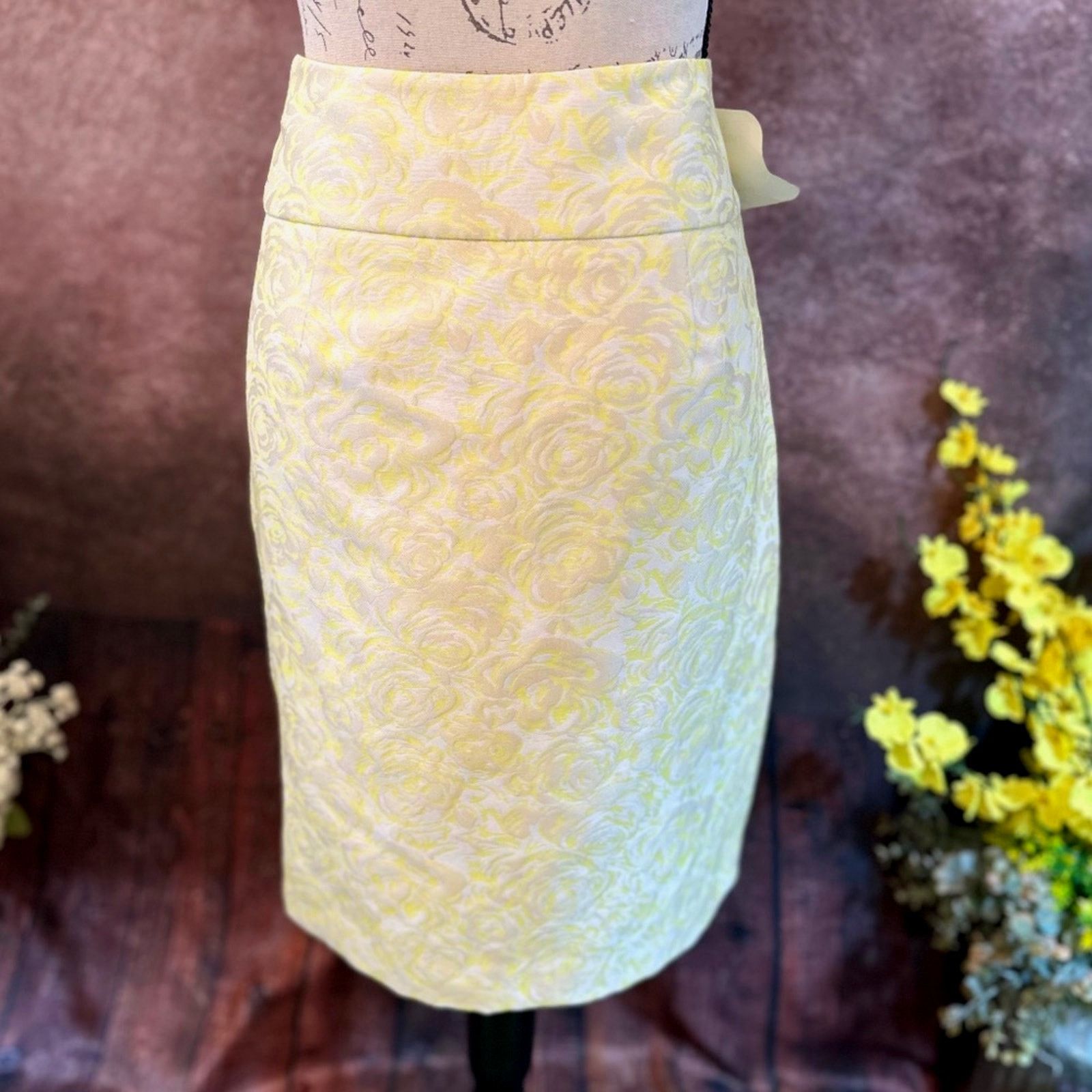 Magaschoni Magaschoni Jacquard Pleated Skirt - Buttercup Combo 10 Size 32" / US 10 / IT 46 - 13 Thumbnail