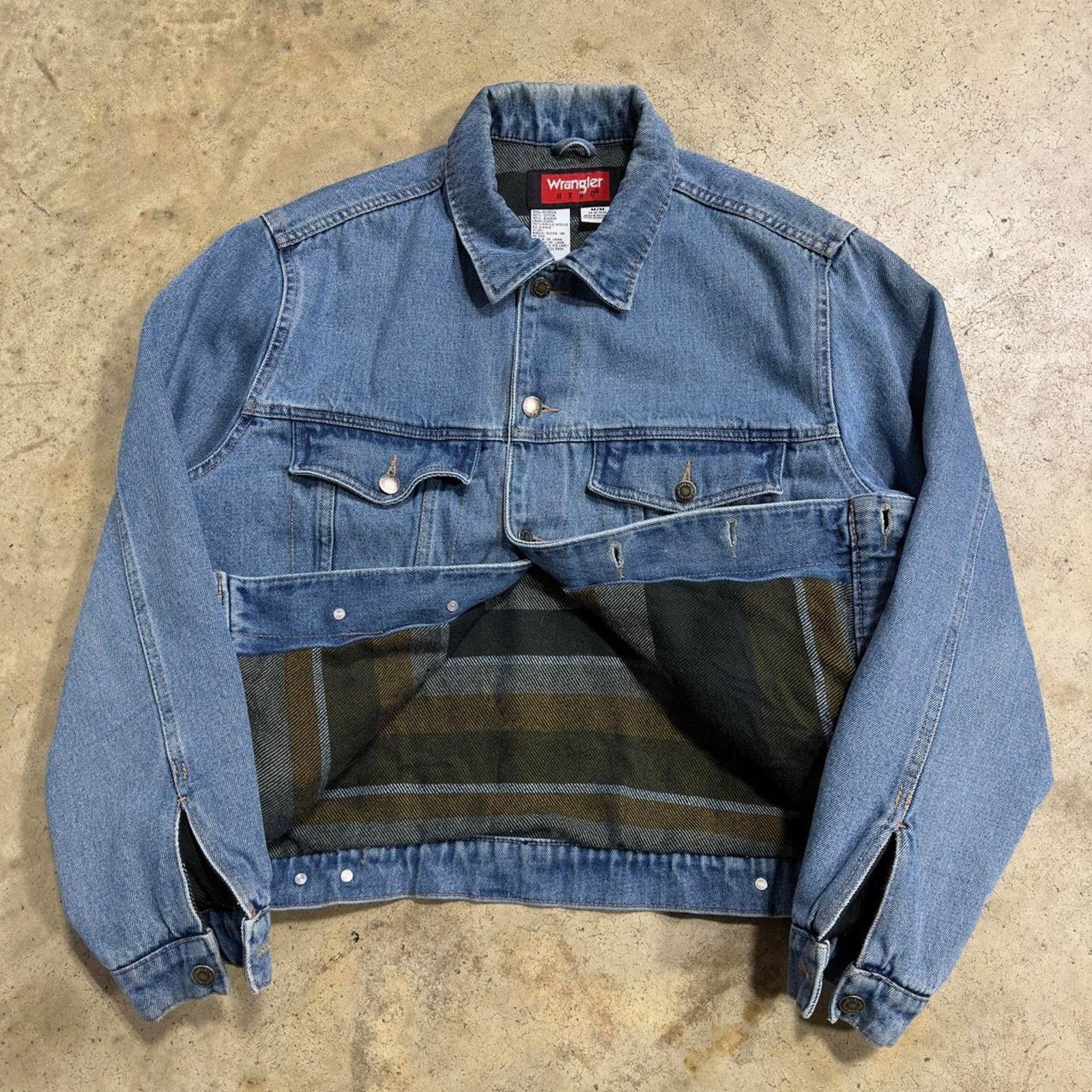 Vintage × Wrangler Vintage Wrangler Hero Blanket Lined Denim Jacket Size US M / EU 48-50 / 2 - 1 Thumbnail