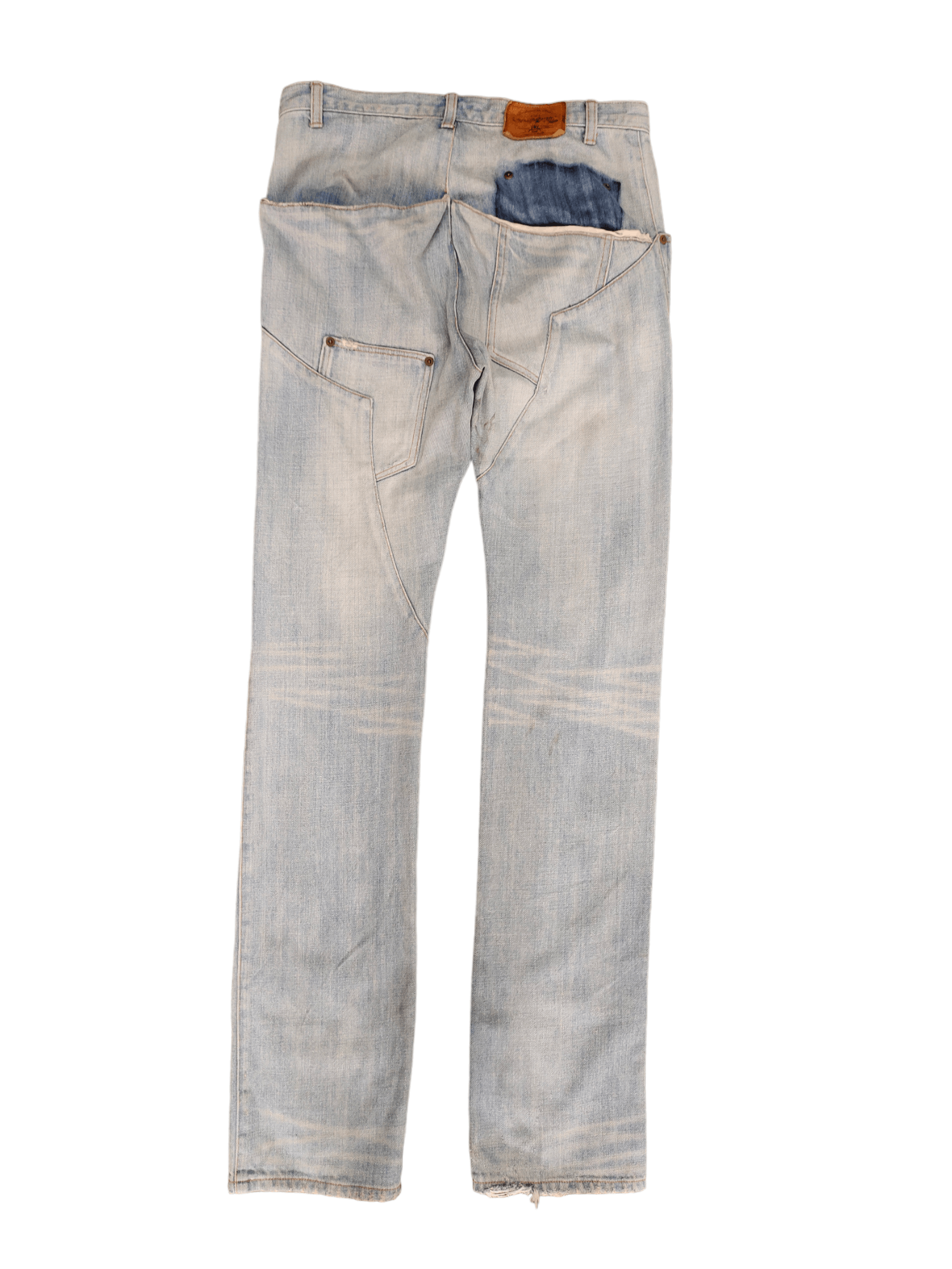 image of Fad 3 Tokyo Cut & Sew Denim Jeans Streetwear, Men's (Size 32)
