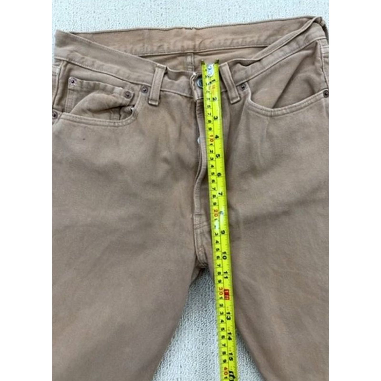 Levi's Levi's 501 Original Straight Jeans Tan 31x32 Button Fly Cotton Denim Men Regular XS? No. Size US 31 - 5 Thumbnail