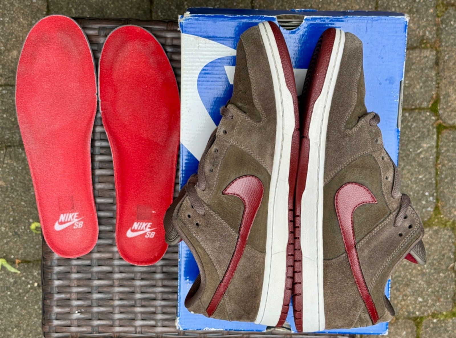 Nike Nike Dunk Pro Sb Low Ironstone/Barn Red-2011 Size US 11.5 / EU 44-45 - 3 Thumbnail