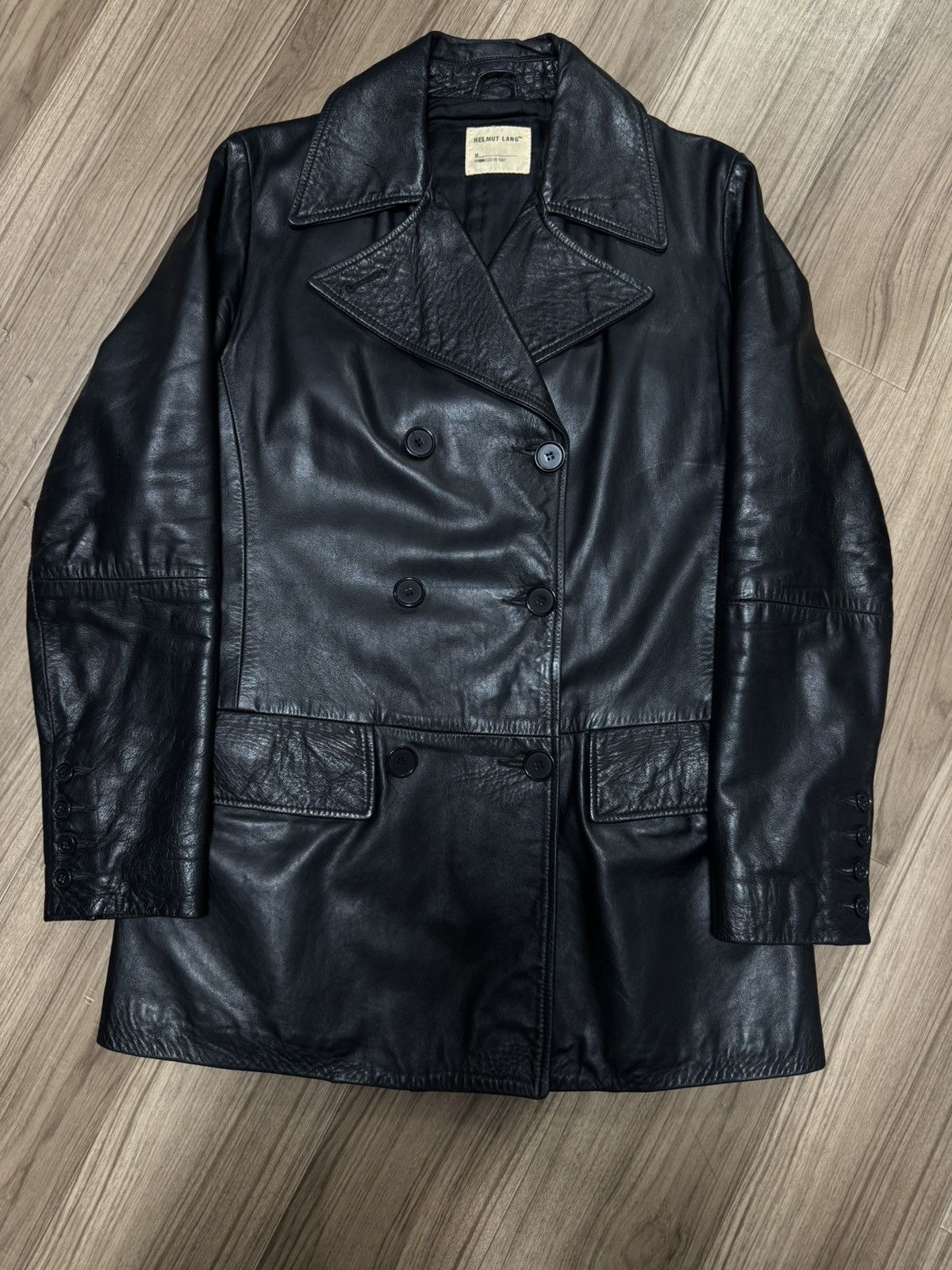 Helmut Lang Helmut Lang AW97 Double Breasted Leather Jacket Size US XS / EU 42 / 0 - 1 Thumbnail