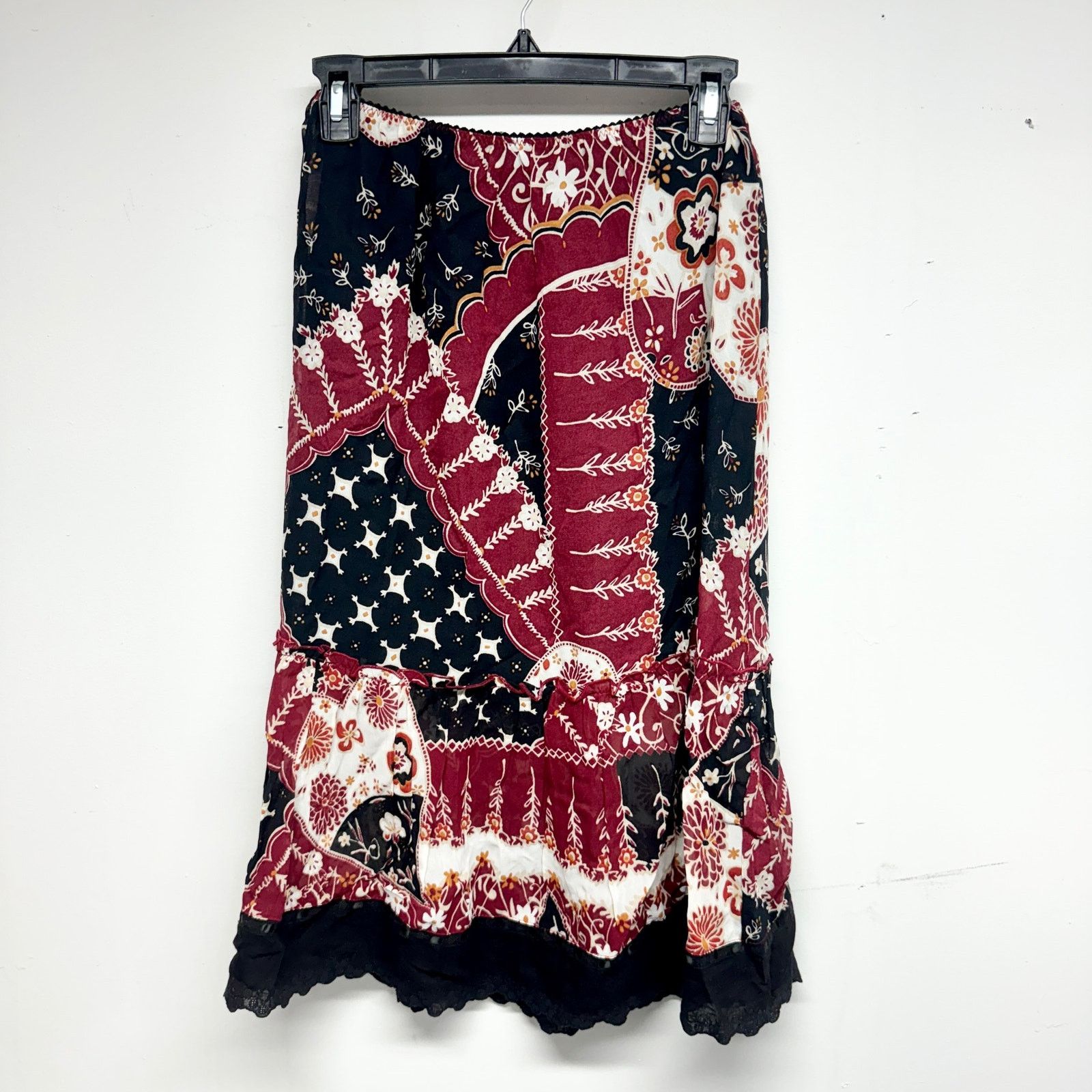 Sandro Vtg Cottage Sandro Patchwork A-Line Maxi Skirt Size Medium Size 30" / US 8 / IT 44 - 3 Thumbnail
