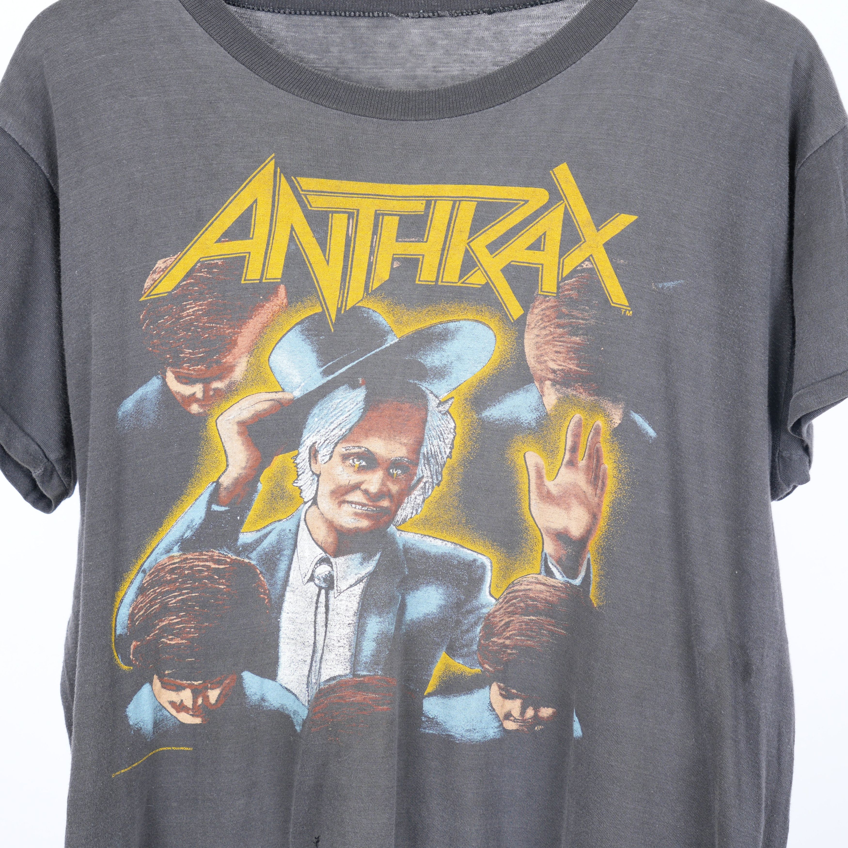 Vintage ANTHRAX AMONG THE LIVING WORLD TOUR TEE Size US M / EU 48-50 / 2 - 3 Thumbnail