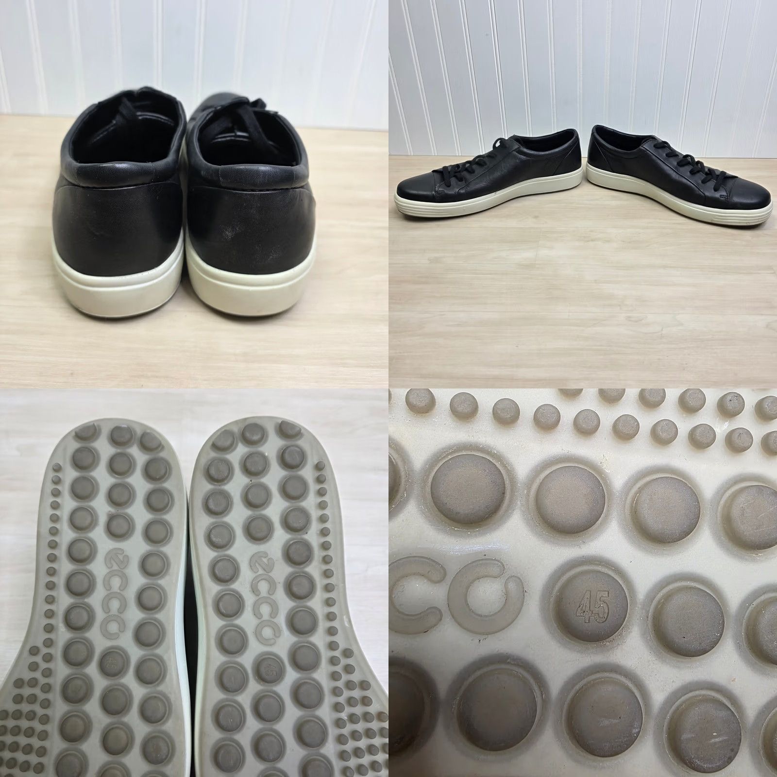 Ecco ECCO Soft 7 Mens Black Leather Low Top Sneakers Size 45 EU 11-11.5 US Size US L / EU 52-54 / 3 - 8 Thumbnail