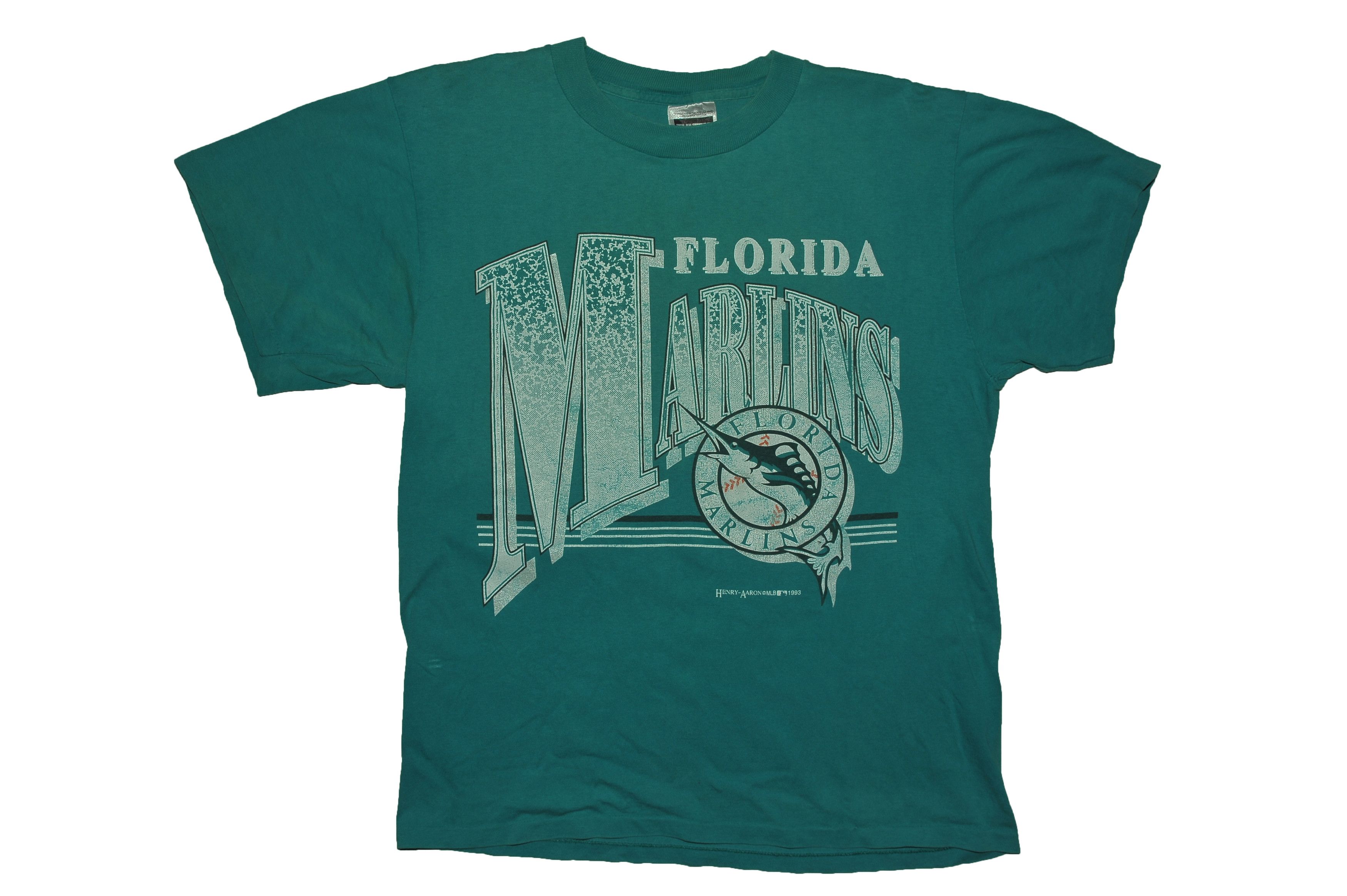 Vintage Vintage 90s Florida Marlins T-shirt Size US L / EU 52-54 / 3 - 1 Thumbnail