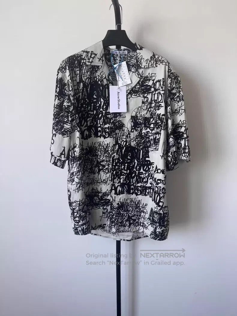 Acne Studios Acne Studios Chest Pocket Full Print Button Casual Short S Size US S / EU 44-46 / 1 - 1 Thumbnail