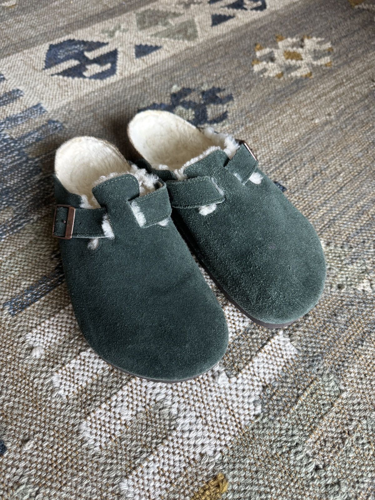 Birkenstock × Kith Kith x Birkenstock Boston Shearling Green Size US 9 / EU 42 - 1 Thumbnail