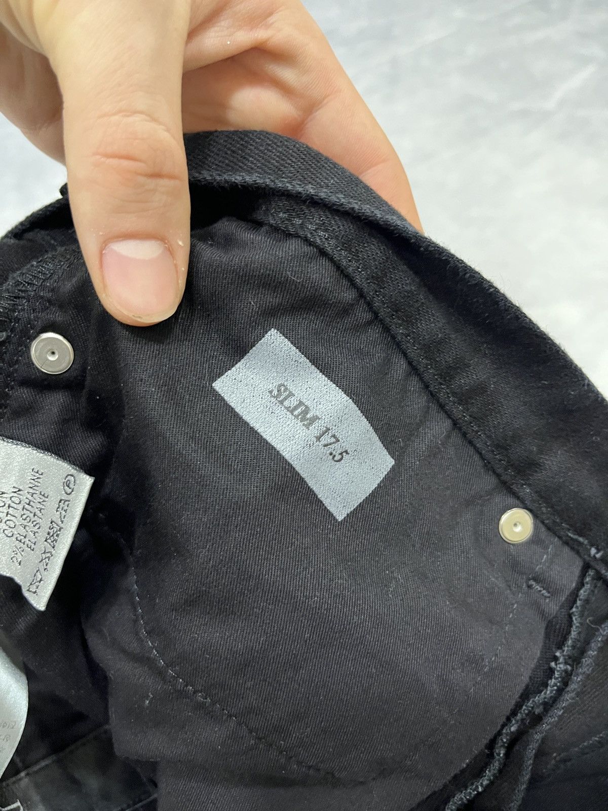 Dior SS18 Dior Homme Kris Van Assche Black 'SLIM 17.5' Denim Size US 30 / EU 46 - 12 Thumbnail