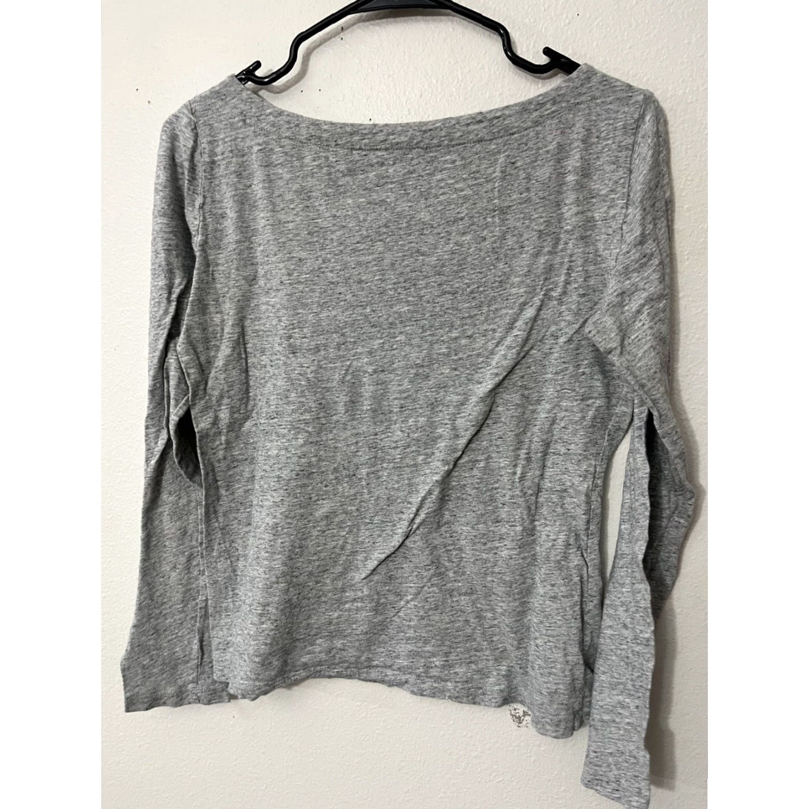 Loft Loft Gray Knit Shirt Women Long Sleeve Knot Front Size Medium Solid Size L / US 10 / IT 46 - 2 Thumbnail