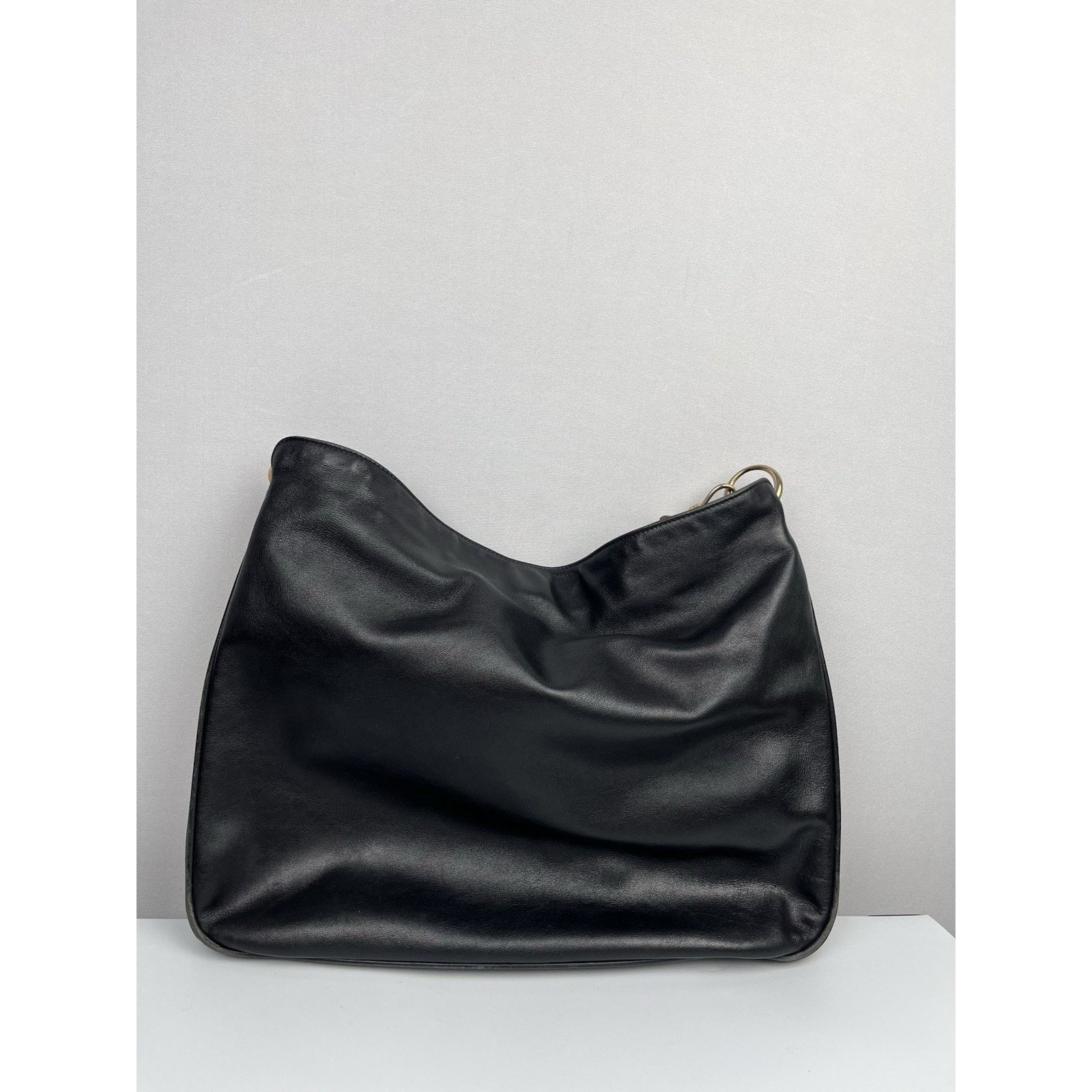 Gucci Gucci Black Leather Bamboo Handle No Peeling Interior Size ONE SIZE - 5 Thumbnail