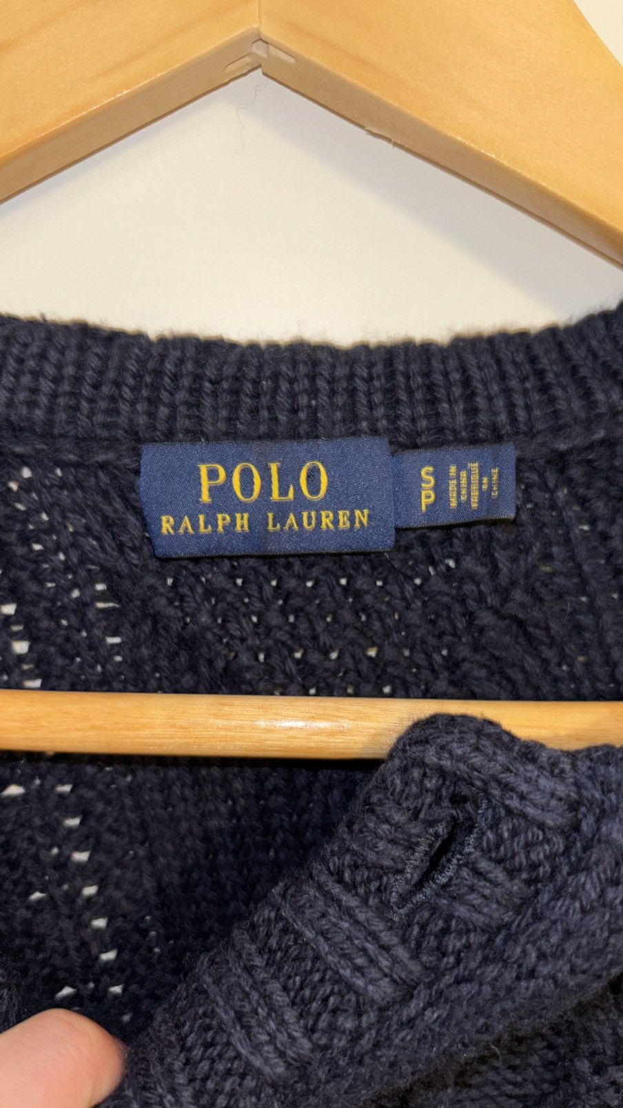 Polo Ralph Lauren Polo Ralph Lauren Navy Cable Knit Sweater -Cotton & Cashmere Size US S / EU 44-46 / 1 - 2 Thumbnail