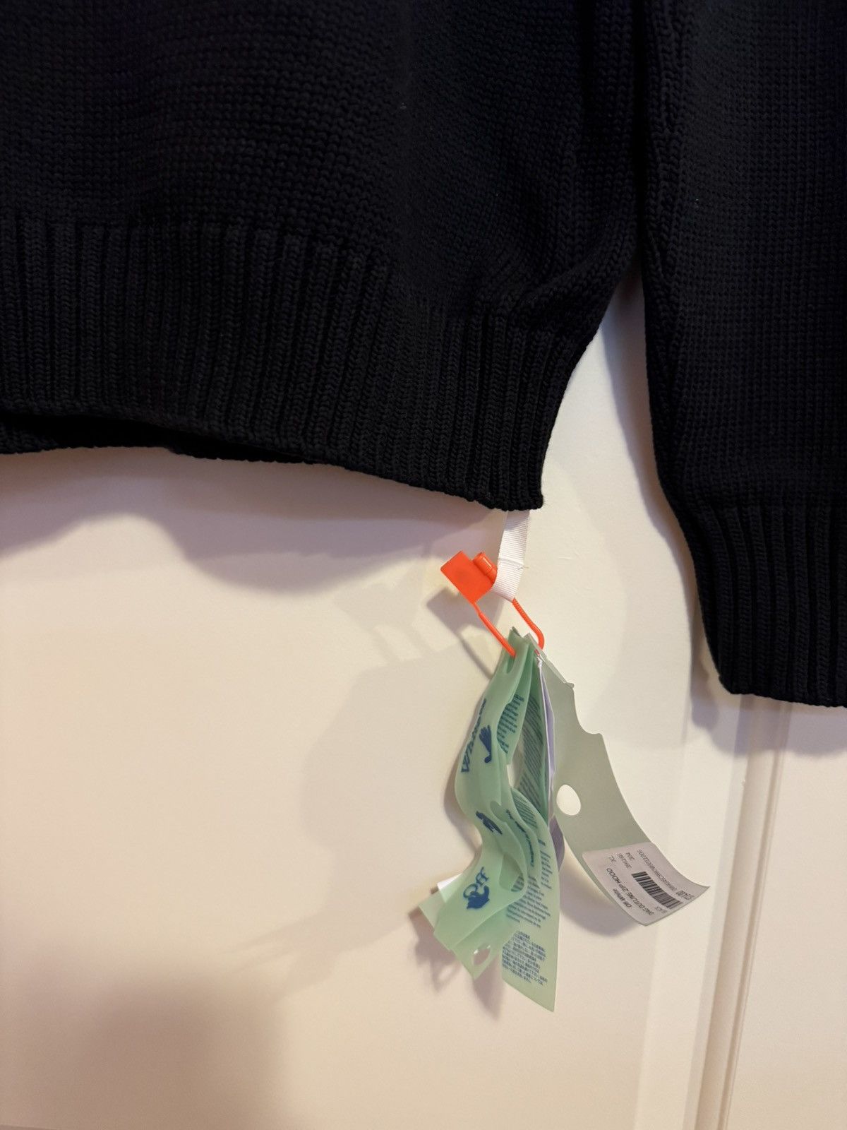 Off-White OFF-WHITE Men’s Diagonal Knit Zip Black Hoodie BMWT Size XL Size US XL / EU 56 / 4 - 6 Thumbnail