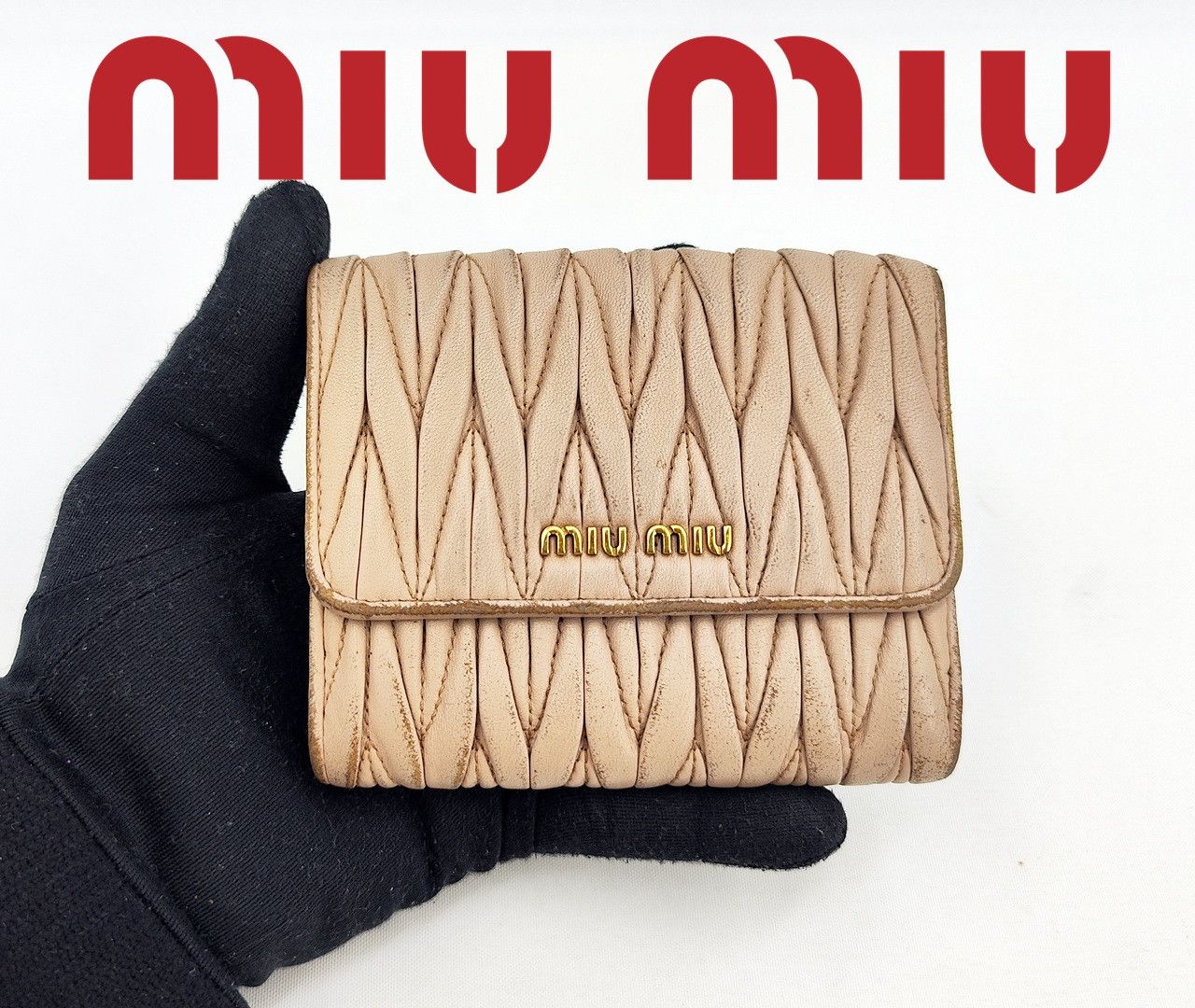 Miu Miu authentic MIU MIU Matelassé leather short wallet Size ONE SIZE - 1 Thumbnail