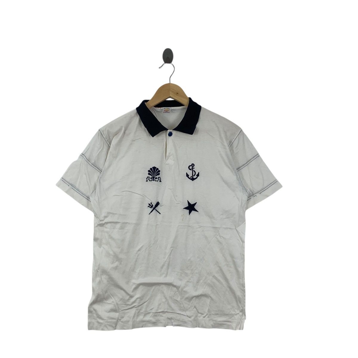 Vintage Vintage BRUNO NALDI SEA Naval Made In Italy Polo Tee Shirt Size S / US 4 / IT 40 - 3 Thumbnail