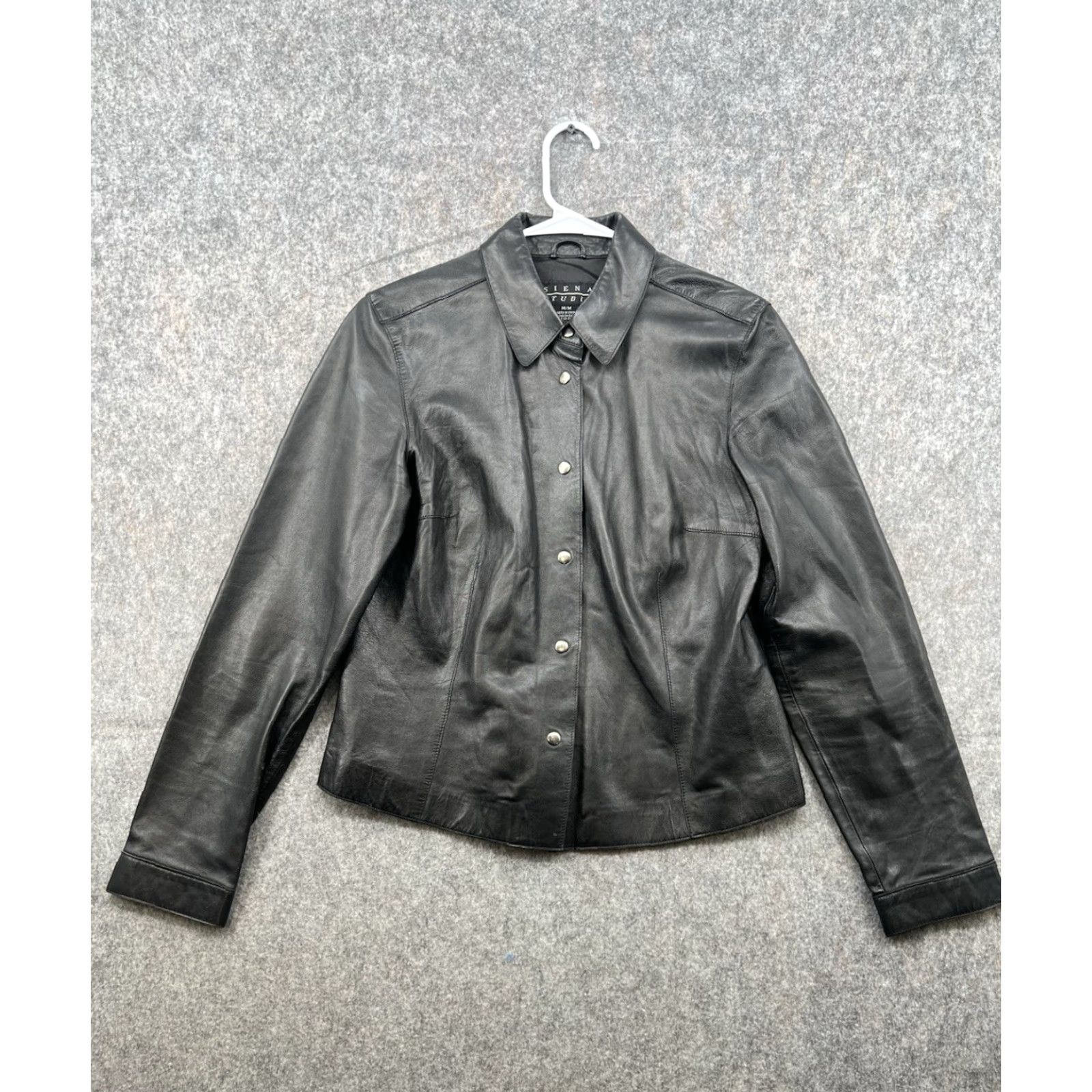 Vintage VINTAGE Siena Studio Women's Motorcycle Jacket Black Leather Mid-Length Long Sleeve Size M Size M / US 6-8 / IT 42-44 - 2 Thumbnail