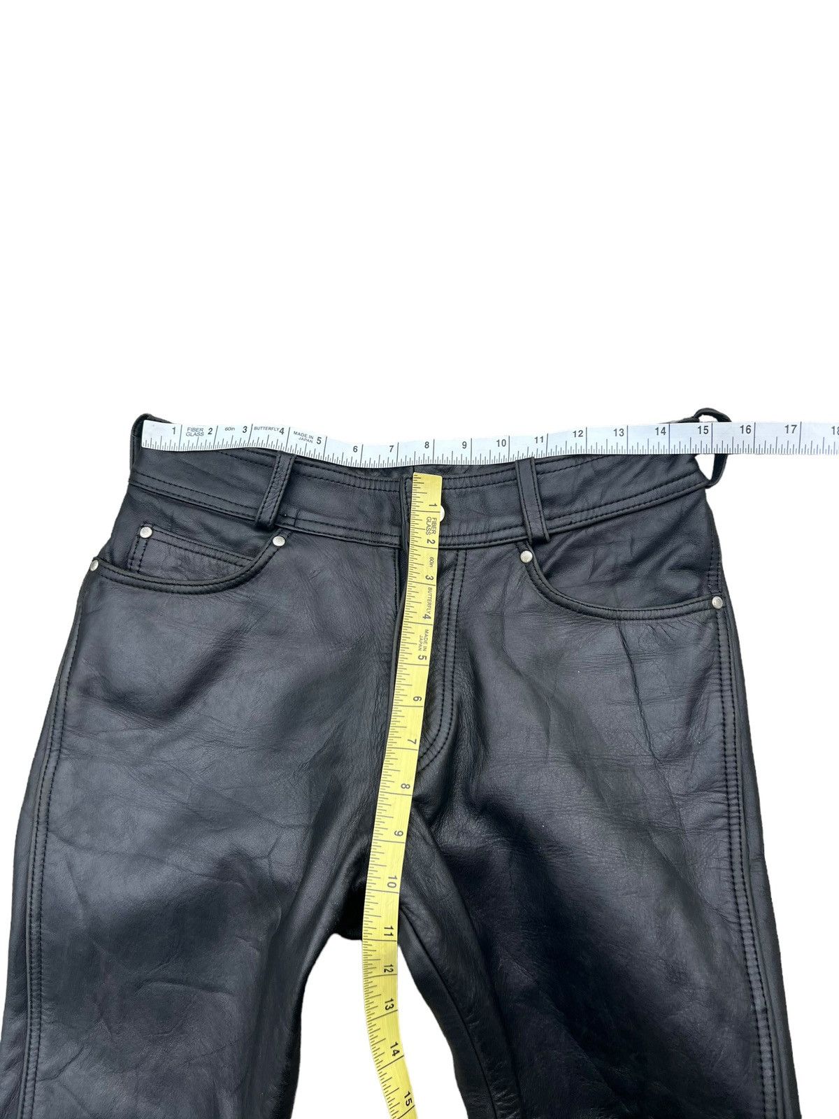 Harley Davidson × Leather × Vintage Vintage Harley Davidson Black Cowhide Bootcut Leather Pant Size US 29 - 3 Thumbnail