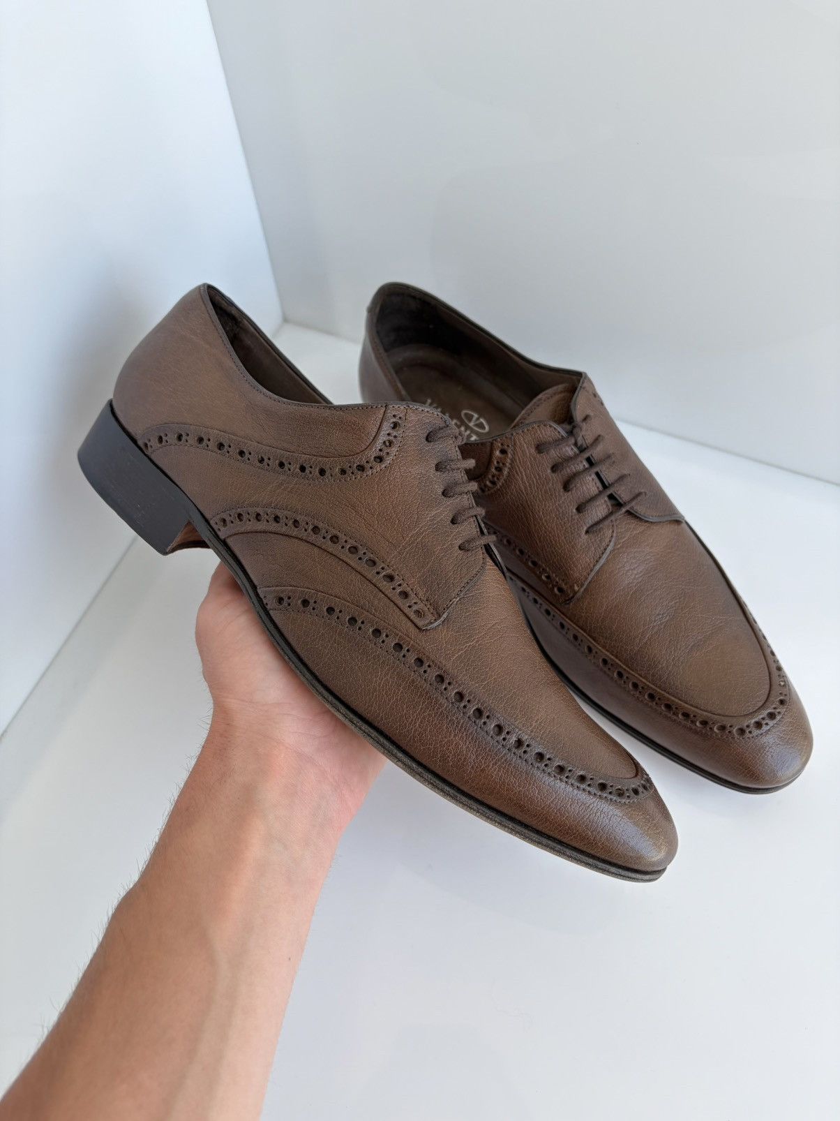 Valentino Valentino Garavani Leather Derby Wingtip Formal Casual Shoes Size US 10 / EU 43 - 2 Thumbnail