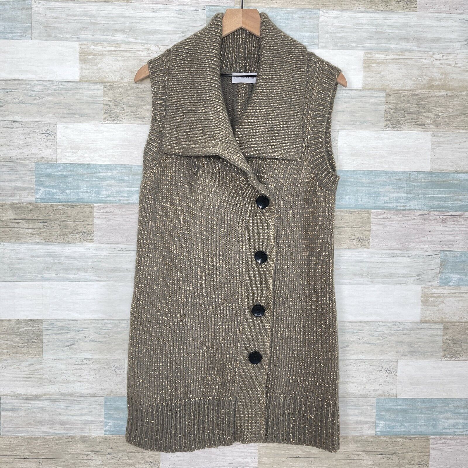 Other Soft Surroundings Wool Sweater Vest Brown Womens XS Size XS / US 0-2 / IT 36-38 - 1 Thumbnail
