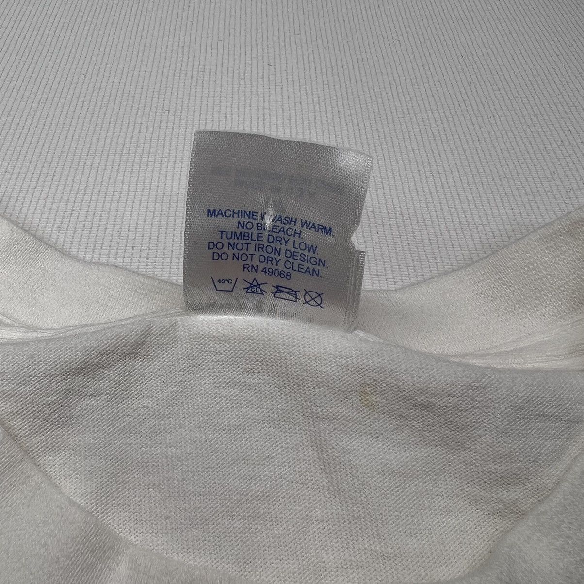 Vintage Navy Tee Shirt White Double Sided Reflective Logo Military Size US M / EU 48-50 / 2 - 6 Thumbnail